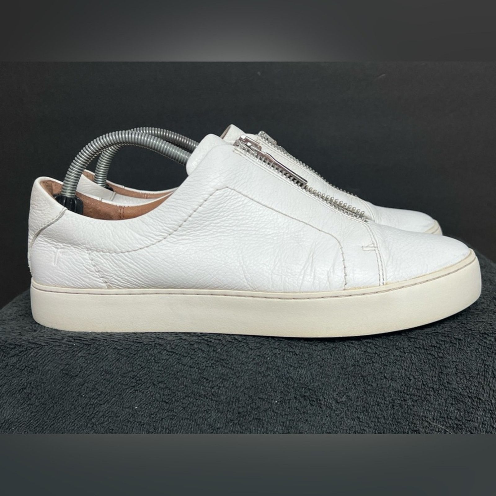 Frye Frye Women's Lena Zipper Low White Leather Shoes Size 11 M Size US 11 / IT 41 - 2 Thumbnail