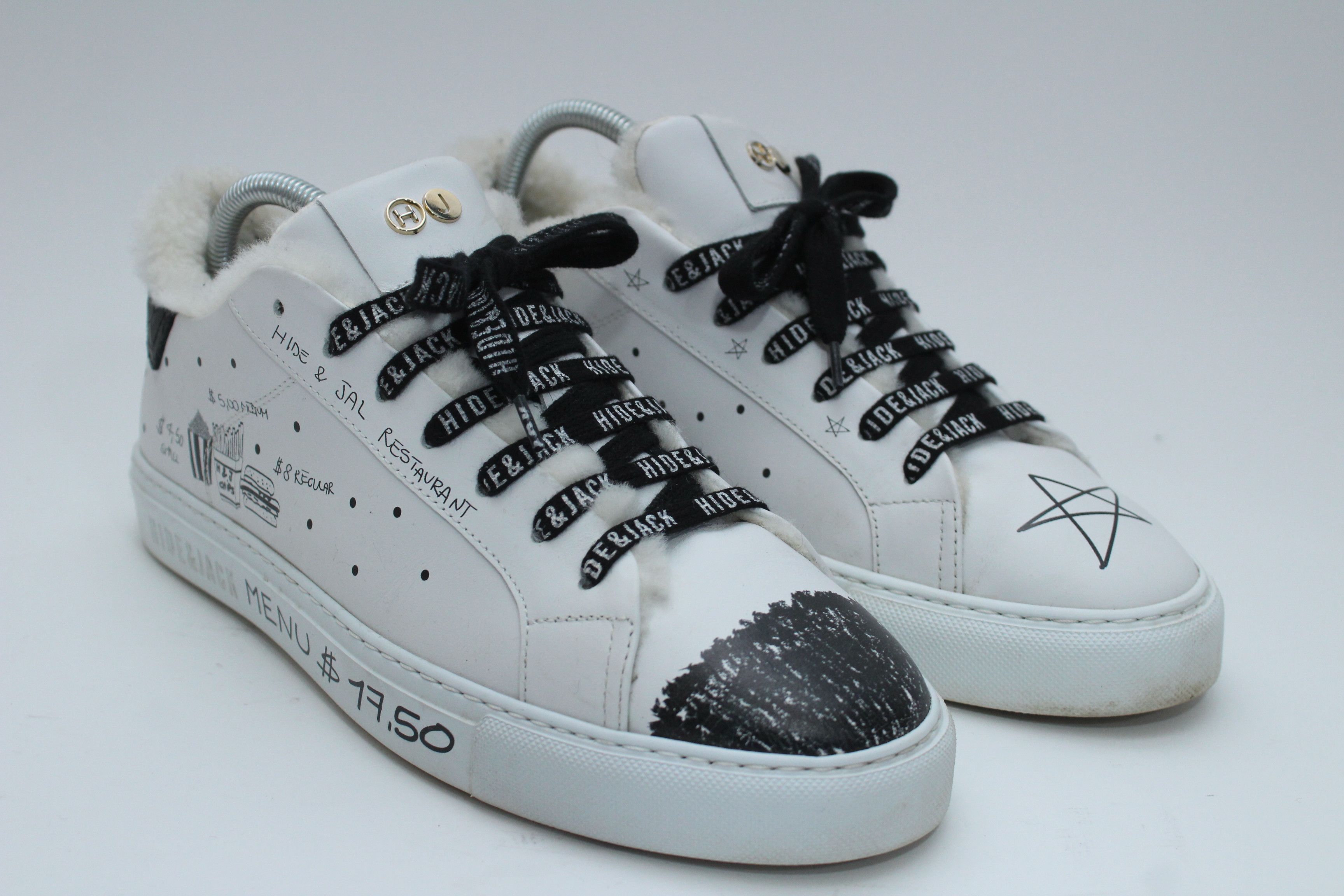 Vintage Hide&Jack x SAL Restaurant Graphic White Sneakers Size US 8 / EU 41 - 6 Thumbnail