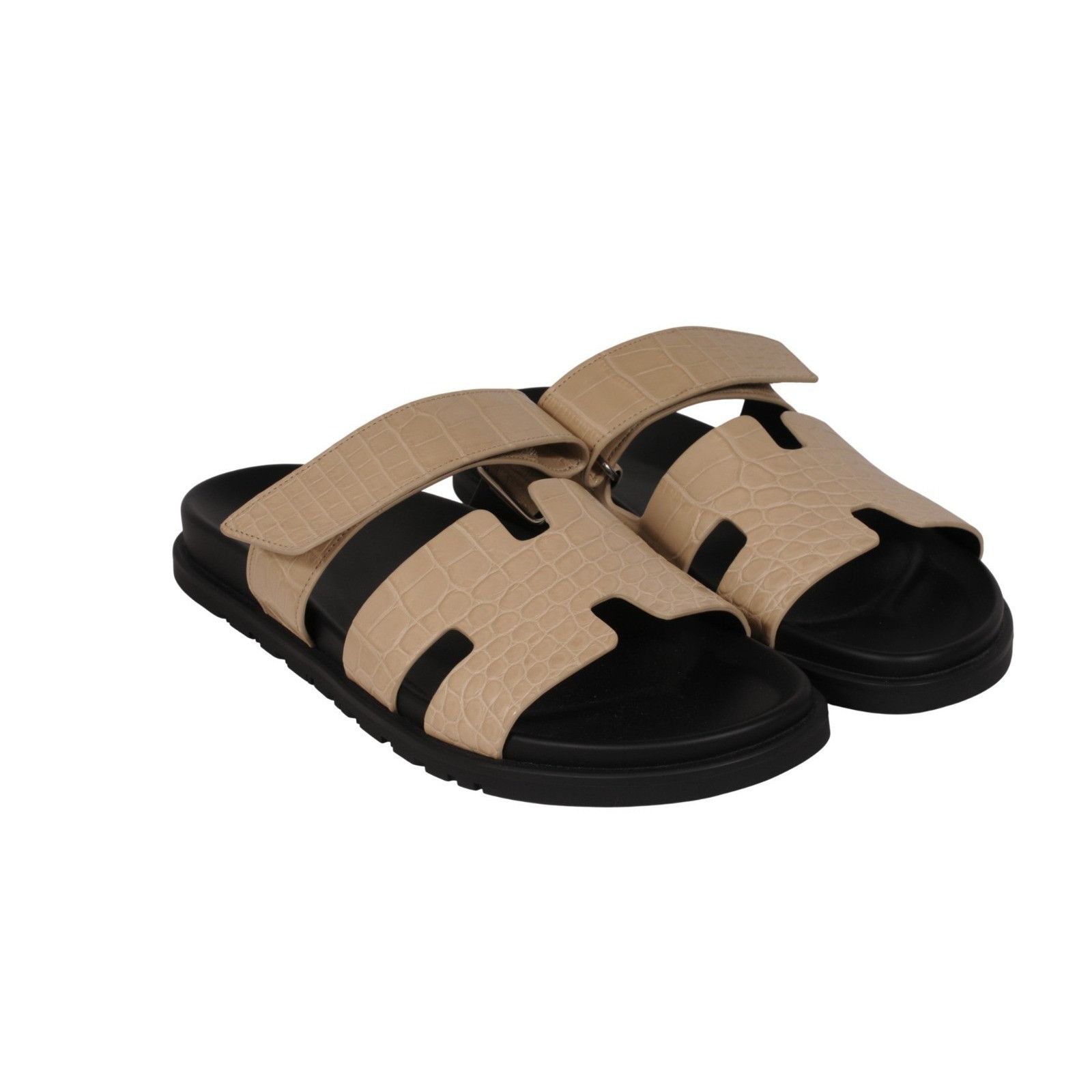 Hermes Chypre Sandals Aligator Crocodile Beton Tan Size US 9 / EU 42 - 16 Thumbnail