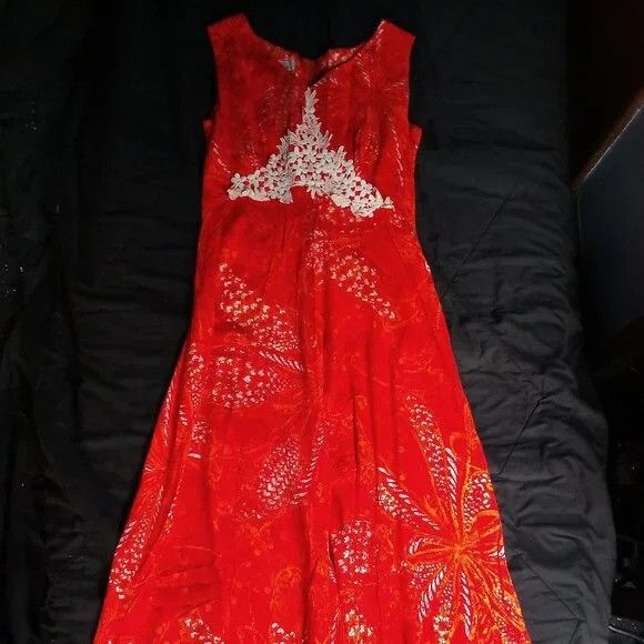 Other Vintage Alice Of California Psychedelic Pattern Dress Midi Size M / US 6-8 / IT 42-44 - 2 Thumbnail