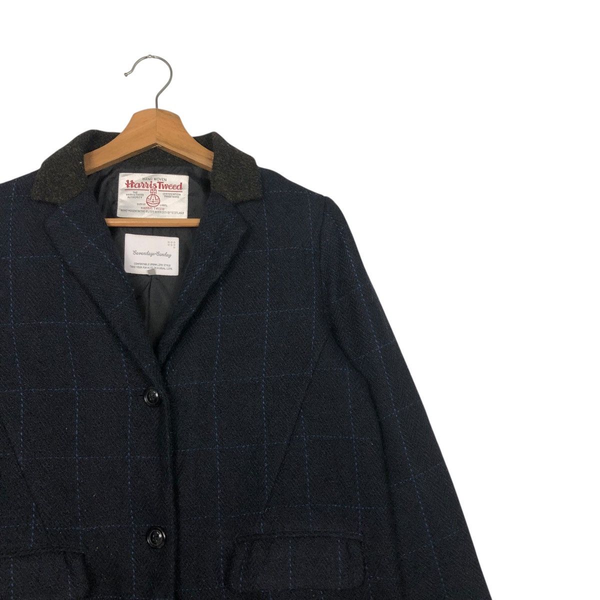 Harris Tweed 🔥VINTAGE WOOL JACKET HARRIS TWEED TARTAN DESIGN Size US L / EU 52-54 / 3 - 8 Thumbnail