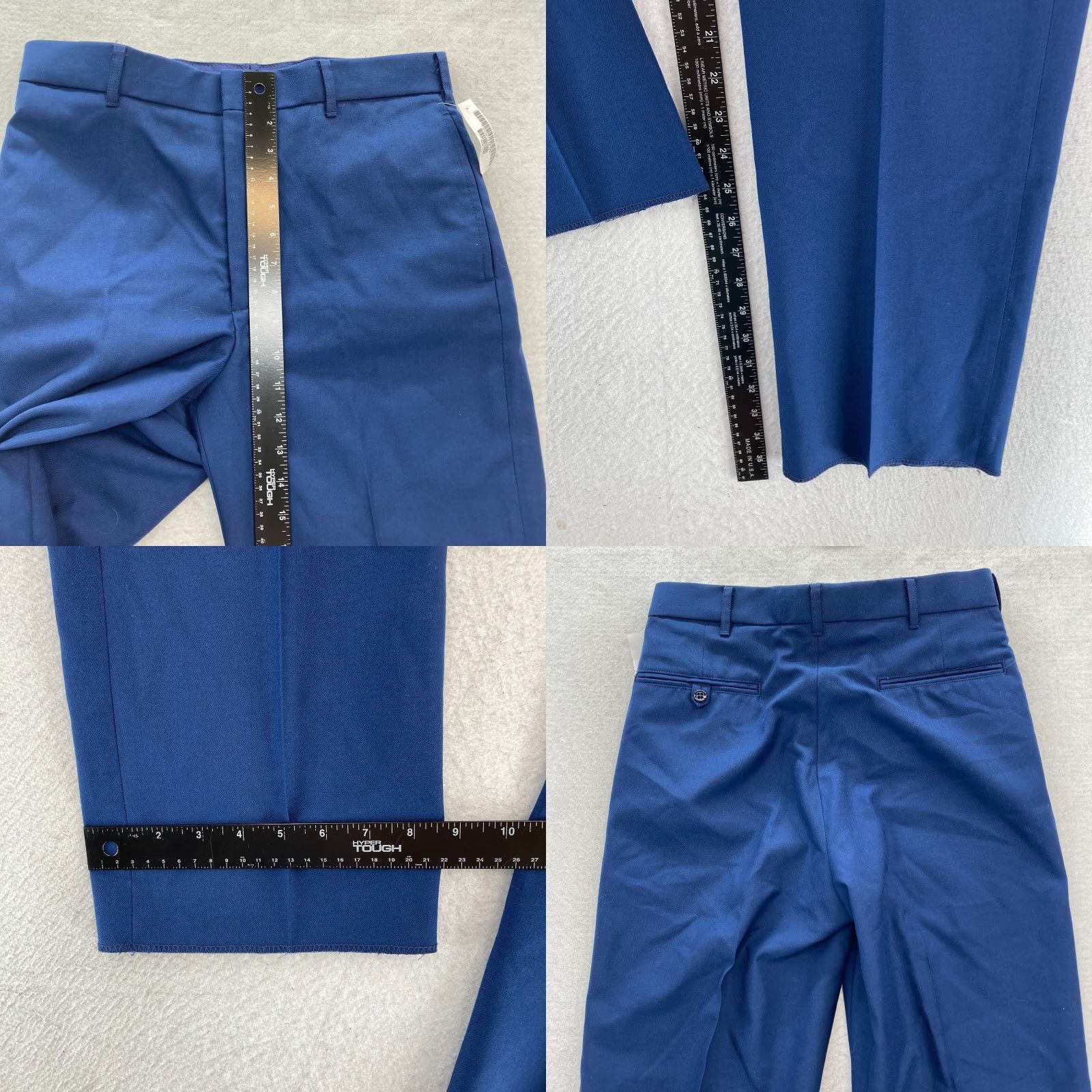 Vintage DSCP US Navy Dress Pants Mens 31 Blue Wool Blend Straight Leg Military Army NWT Size US 31 - 8 Thumbnail