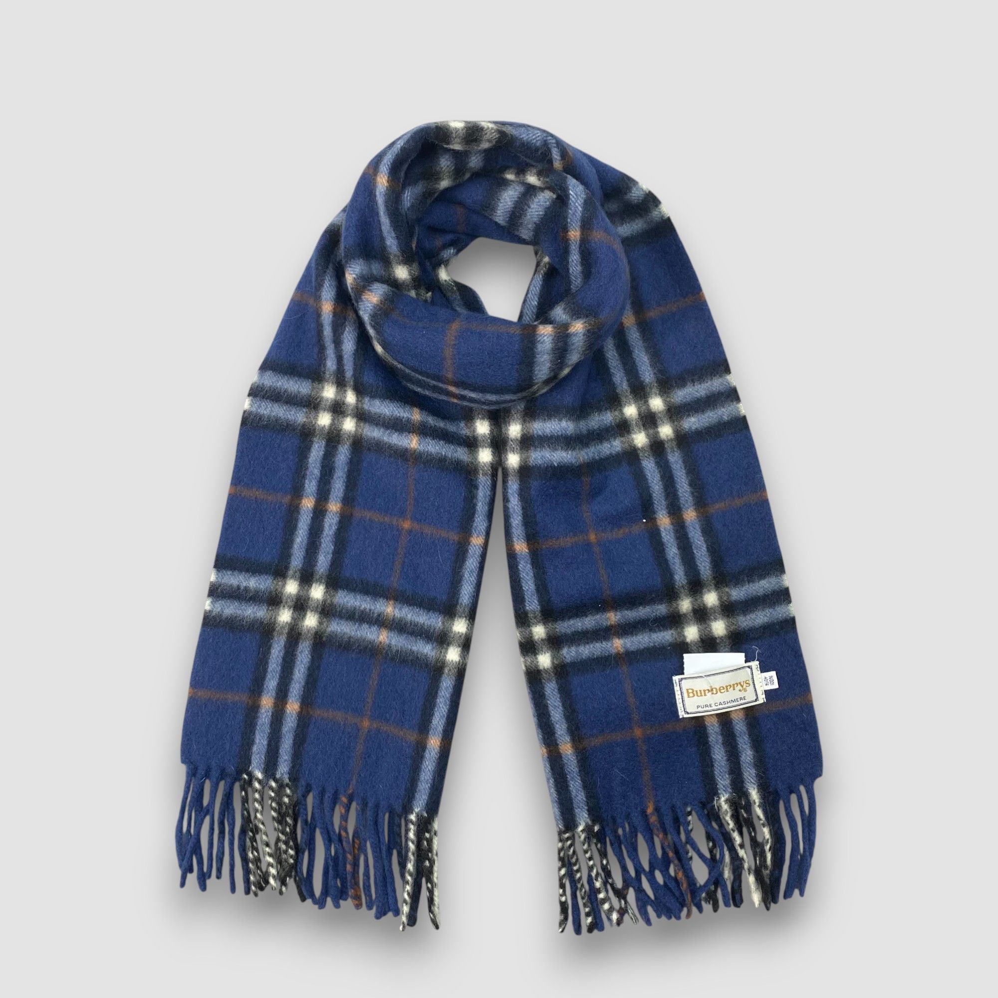 Burberry Vintage Burberry Scarf Muffler Wool Cashmere Check Scarves Size ONE SIZE - 1 Thumbnail