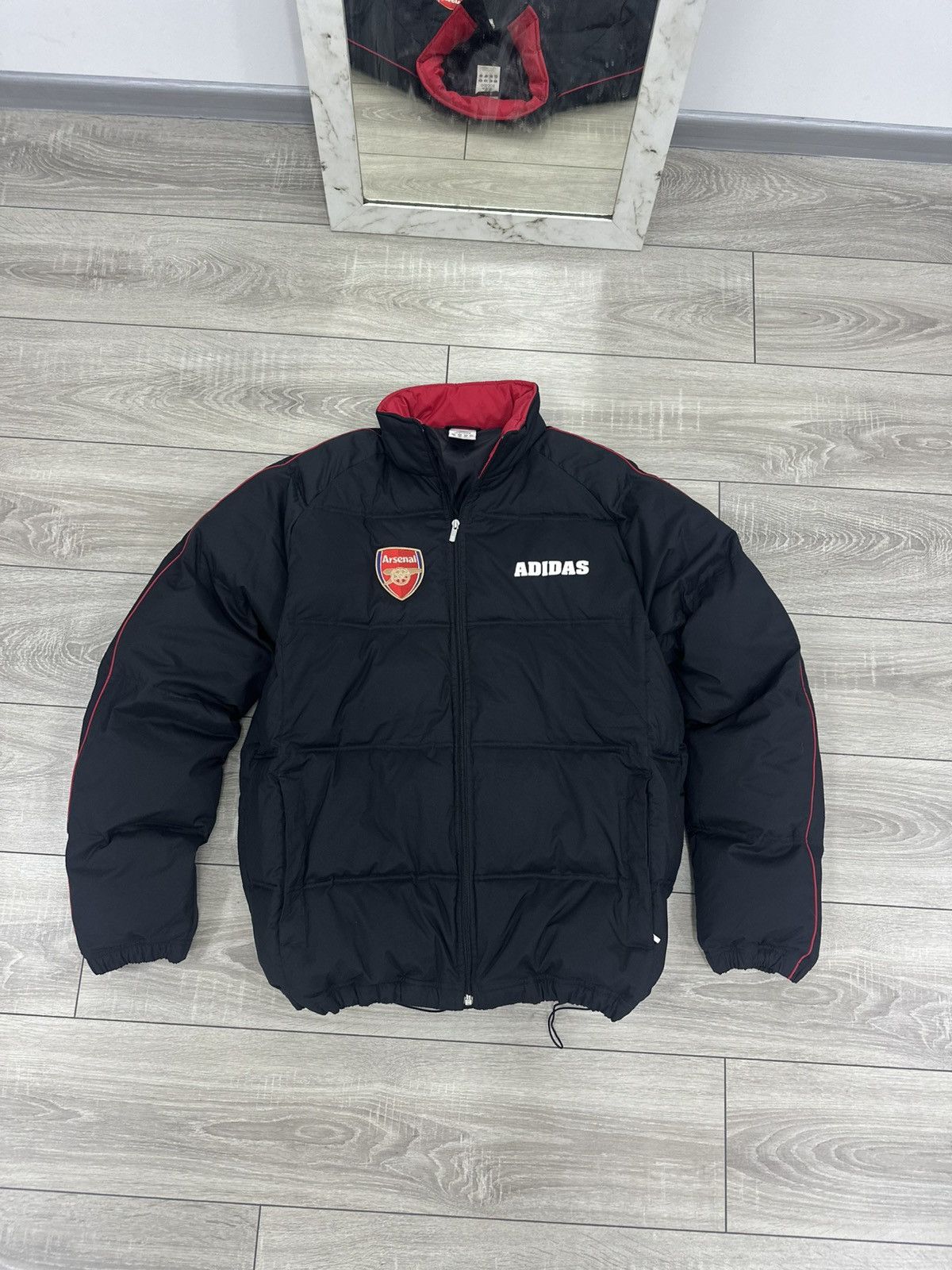 Adidas Adidas Vintage 2005s Arsenal Puffer Down Jacket Soccer Size US XL / EU 56 / 4 - 6 Thumbnail
