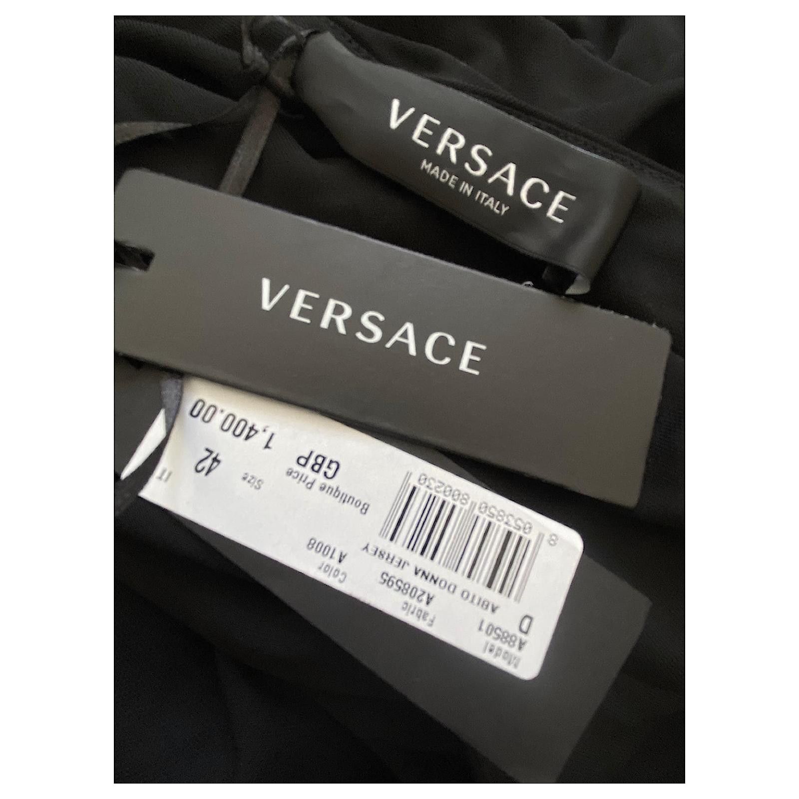 Versace Versace One Shoulder Hoop Embellished Black Dress Size M / US 6-8 / IT 42-44 - 8 Thumbnail
