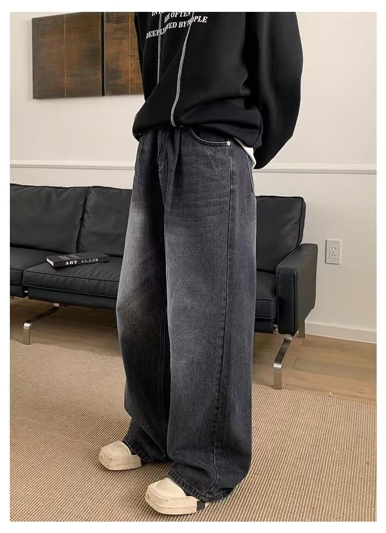 Japanese Brand × Jean Black washed vintage American straight jeans Size US 32 / EU 48 - 3 Thumbnail