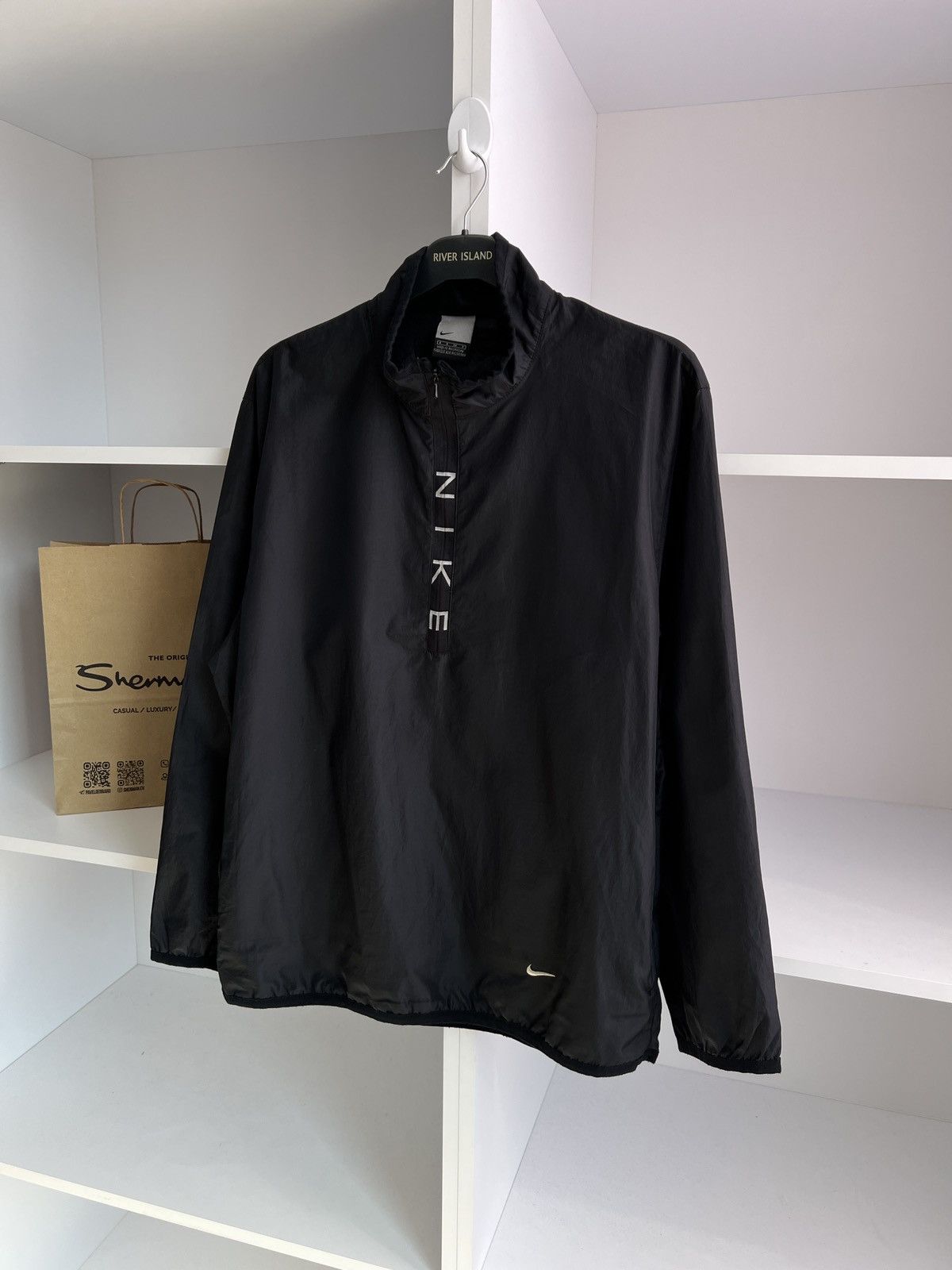 Nike × Vintage Vintage Nike windbreaker drill jacket Size US S / EU 44-46 / 1 - 2 Thumbnail