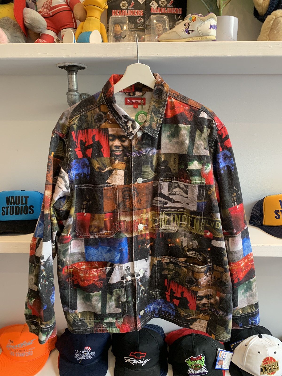 Supreme Supreme Nas and DMX collage denim chore coat | Grailed