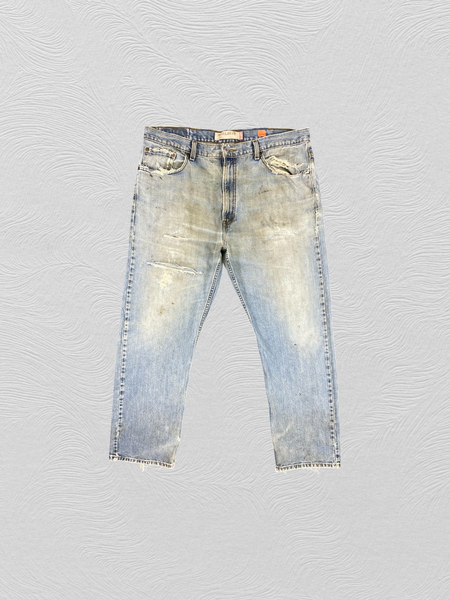 Dirty Used Blue Vintage Levi's 505 39x31.5 Denim -JN1816