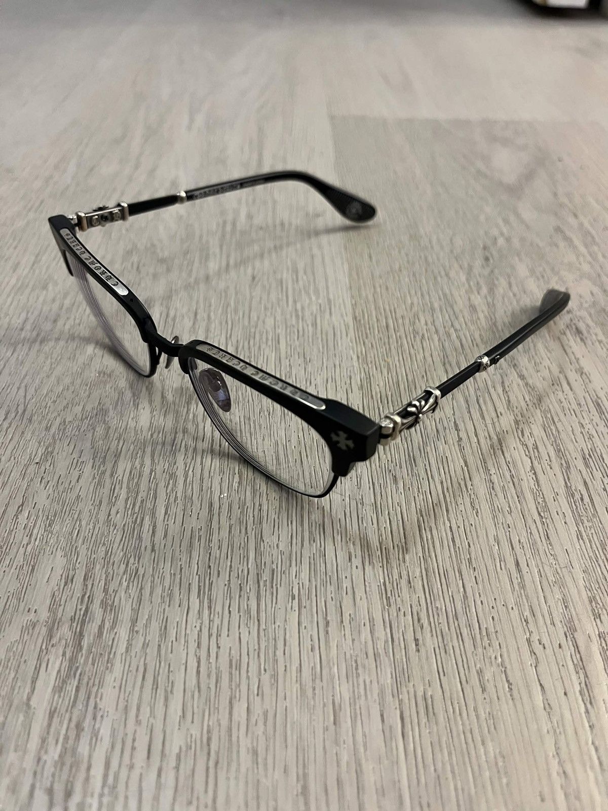 Chrome Hearts Chrome Hearts Bonennoisseur II Eyeglasses Silver/Black Size ONE SIZE - 2 Thumbnail