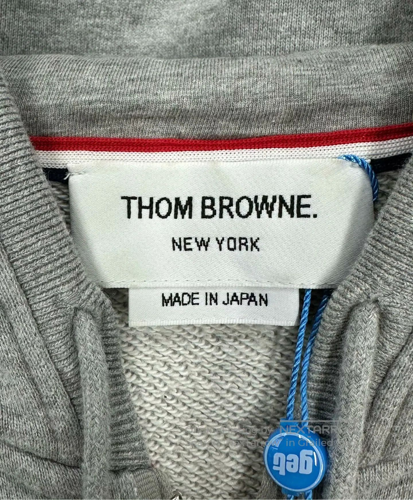 Thom Browne Thom Browne Gray classic four-stripe zipper hoodie jacket| Size US M / EU 48-50 / 2 - 3 Thumbnail