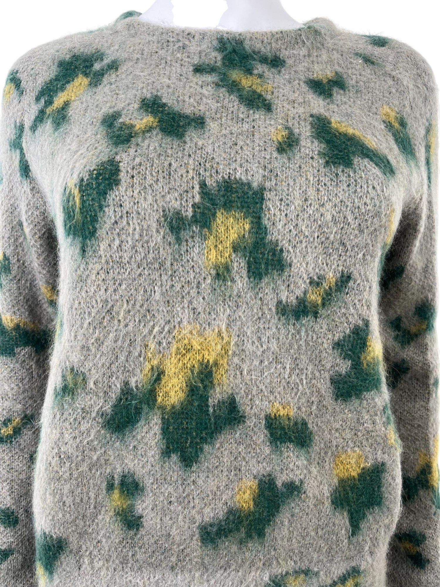 by Nicolas Ghesquierè F/W 2012 Grey Floral Mohair Sweater