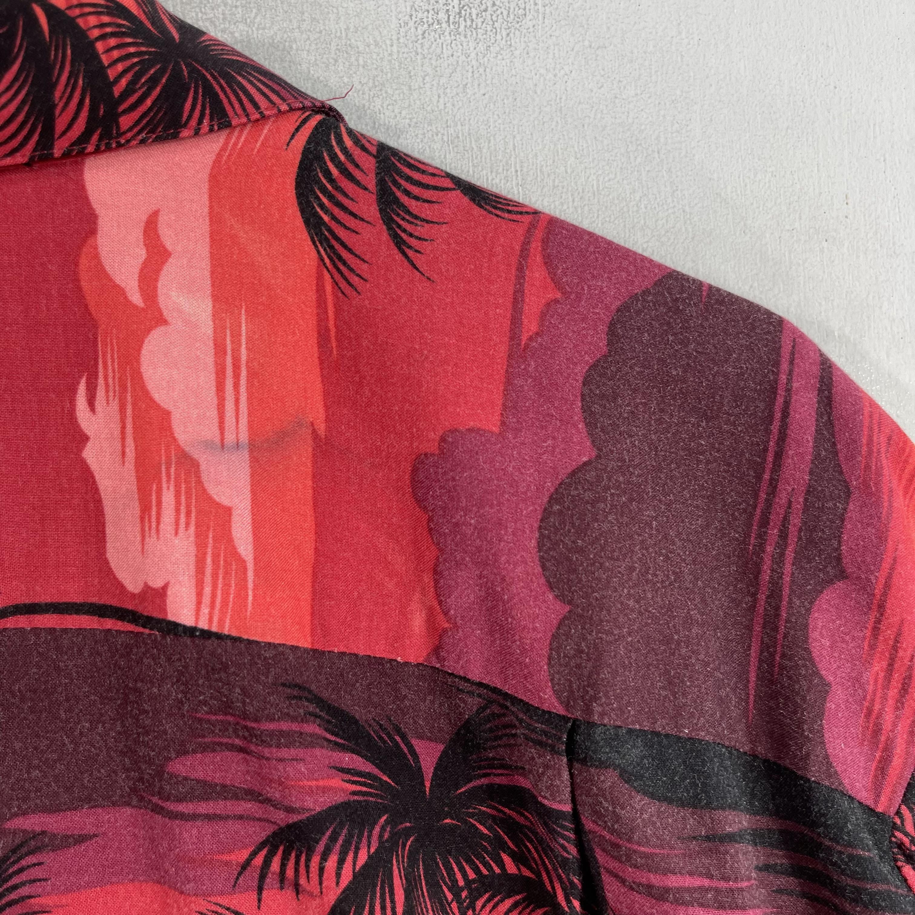 Japanese Brand × Vintage Vintage 90s Hawaiian Coconut Tree Aloha Beach Button Up Size US L / EU 52-54 / 3 - 11 Thumbnail