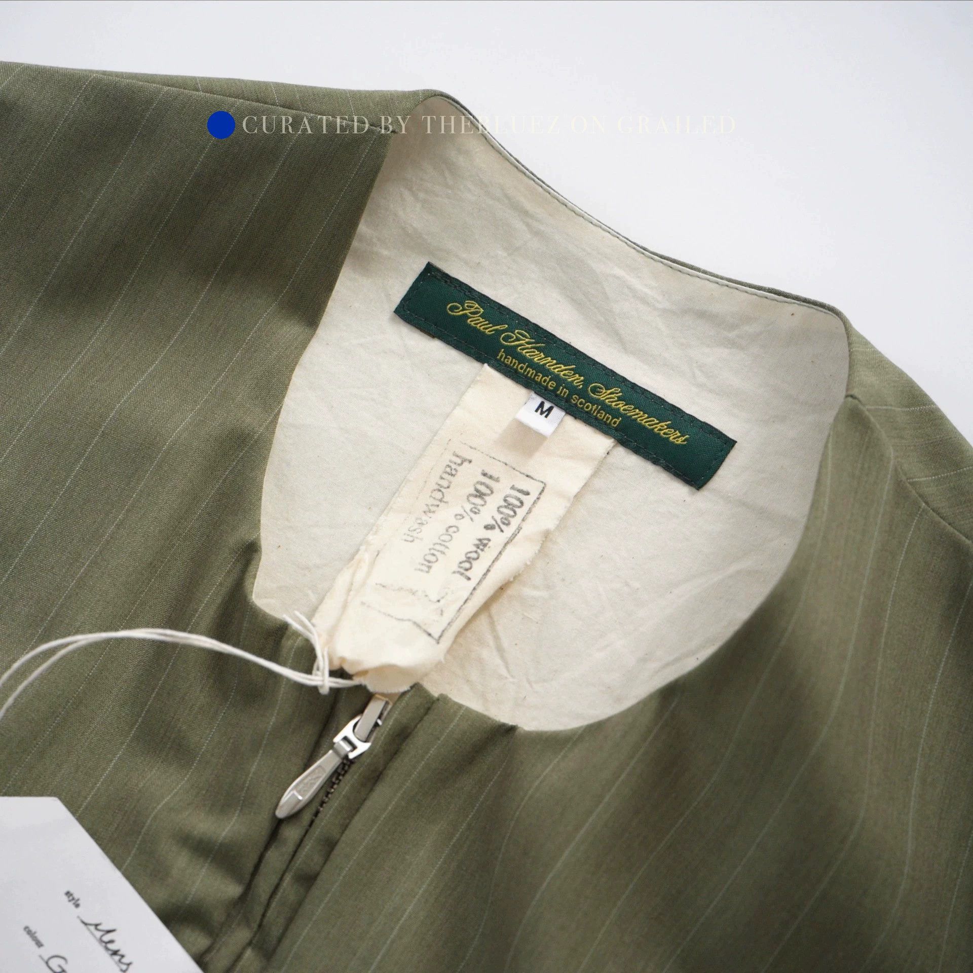 Subtle Pattern Wool Vest in Bamboo Green