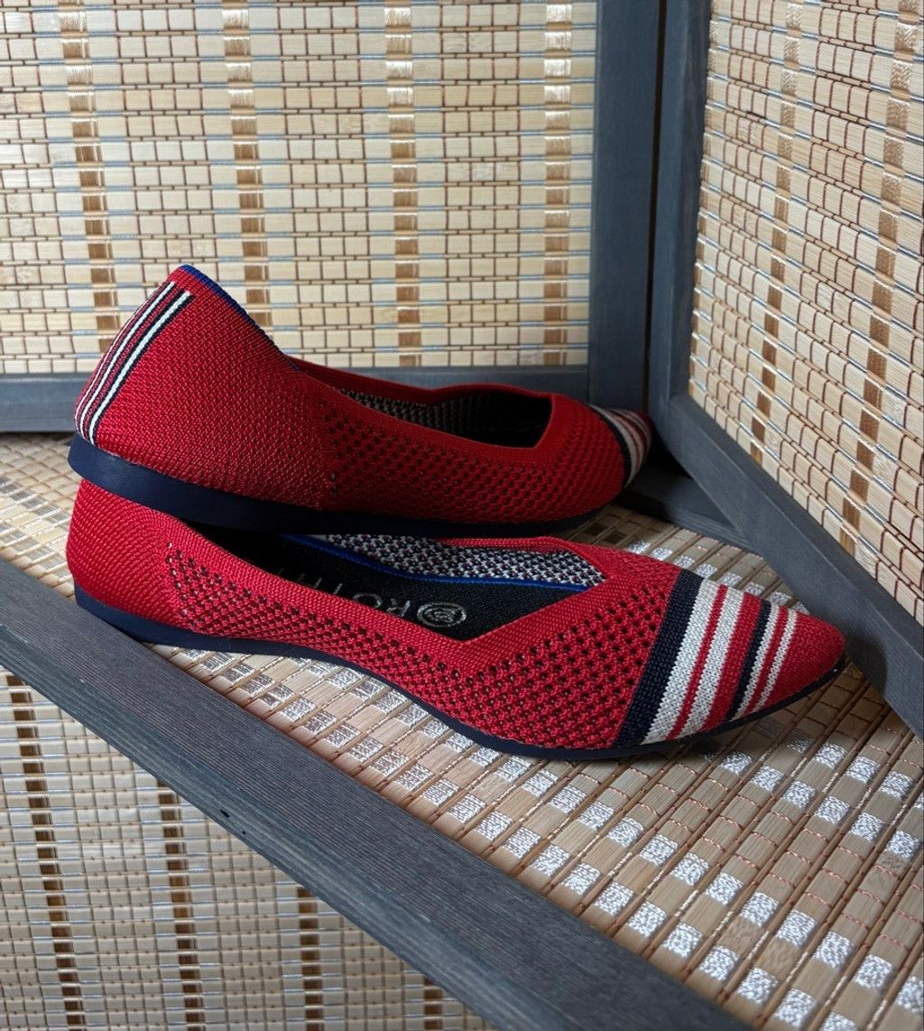 Rothy's Women's Rothy's The Point II in Red with White Striped Size US 6.5 / IT 36.5 - 4 Thumbnail