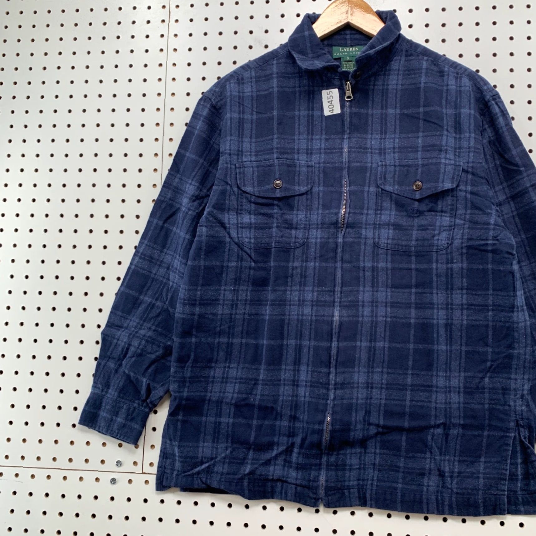 Ralph Lauren VINTAGE Lauren Ralph Lauren Zip Flannel Jacket Womens Small Blue Plaid 20x27 Jacket Womens Small Blue Plaid 20x27 Size S / US 4 / IT 40 - 5 Thumbnail
