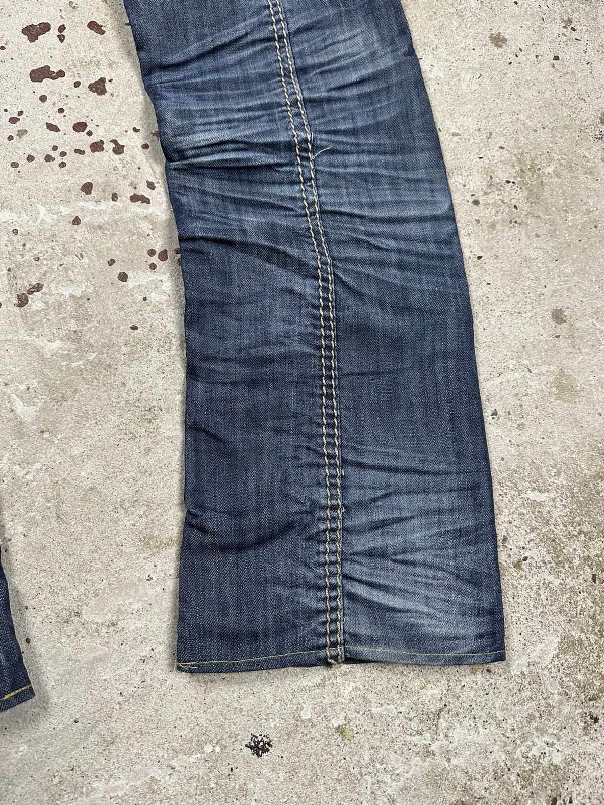 If Six Was Nine × Le Grande Bleu (L.G.B.) × Vintage Vintage Y2K Japanese Style Washed Denim Stitched Pants Jeans Size US 28 / EU 44 - 3 Thumbnail