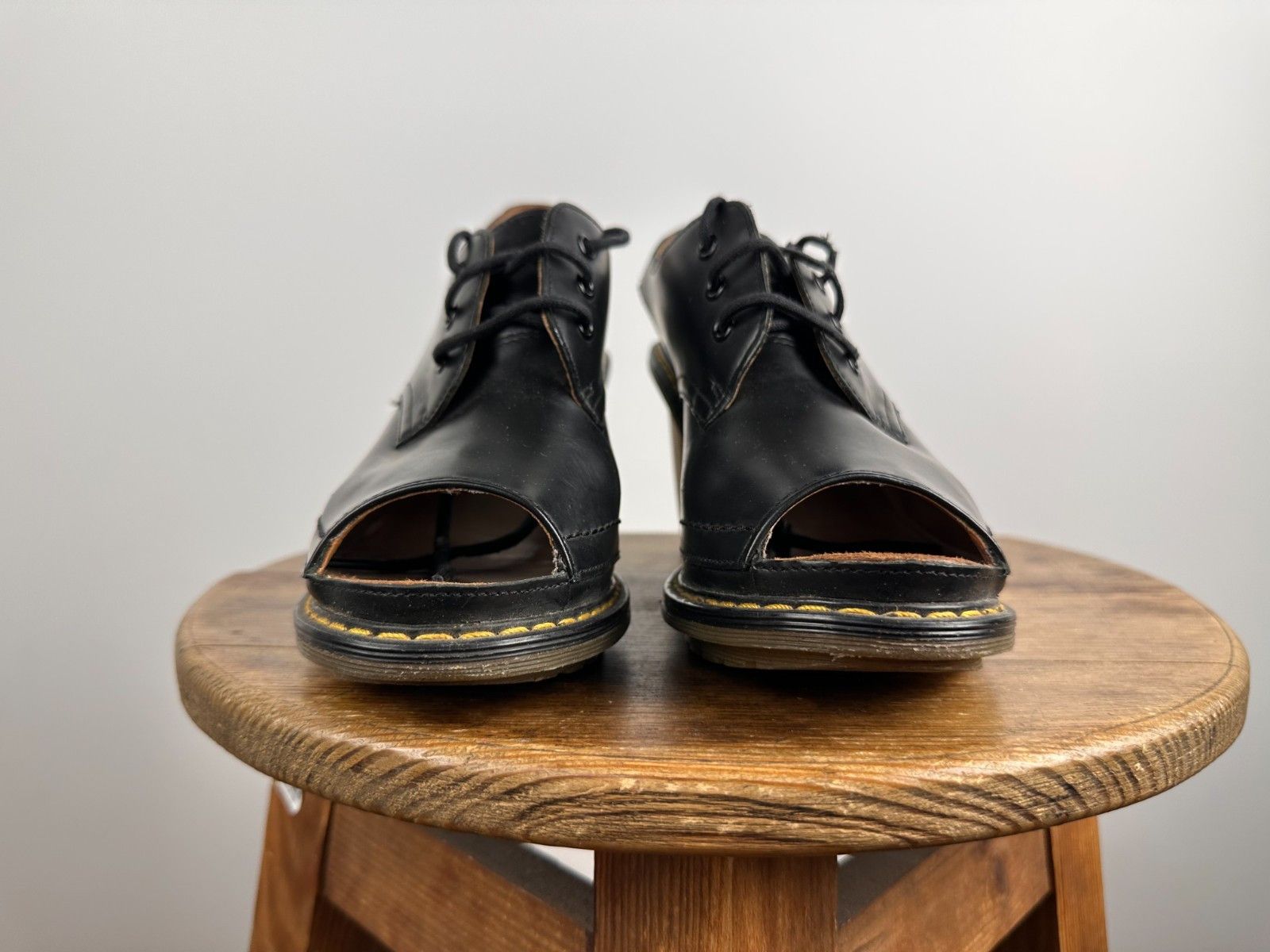 Dr. Martens Dr Martens Tara Heels Black Open Toe Lace Chunky Size US6 Size US 6 / IT 36 - 2 Thumbnail