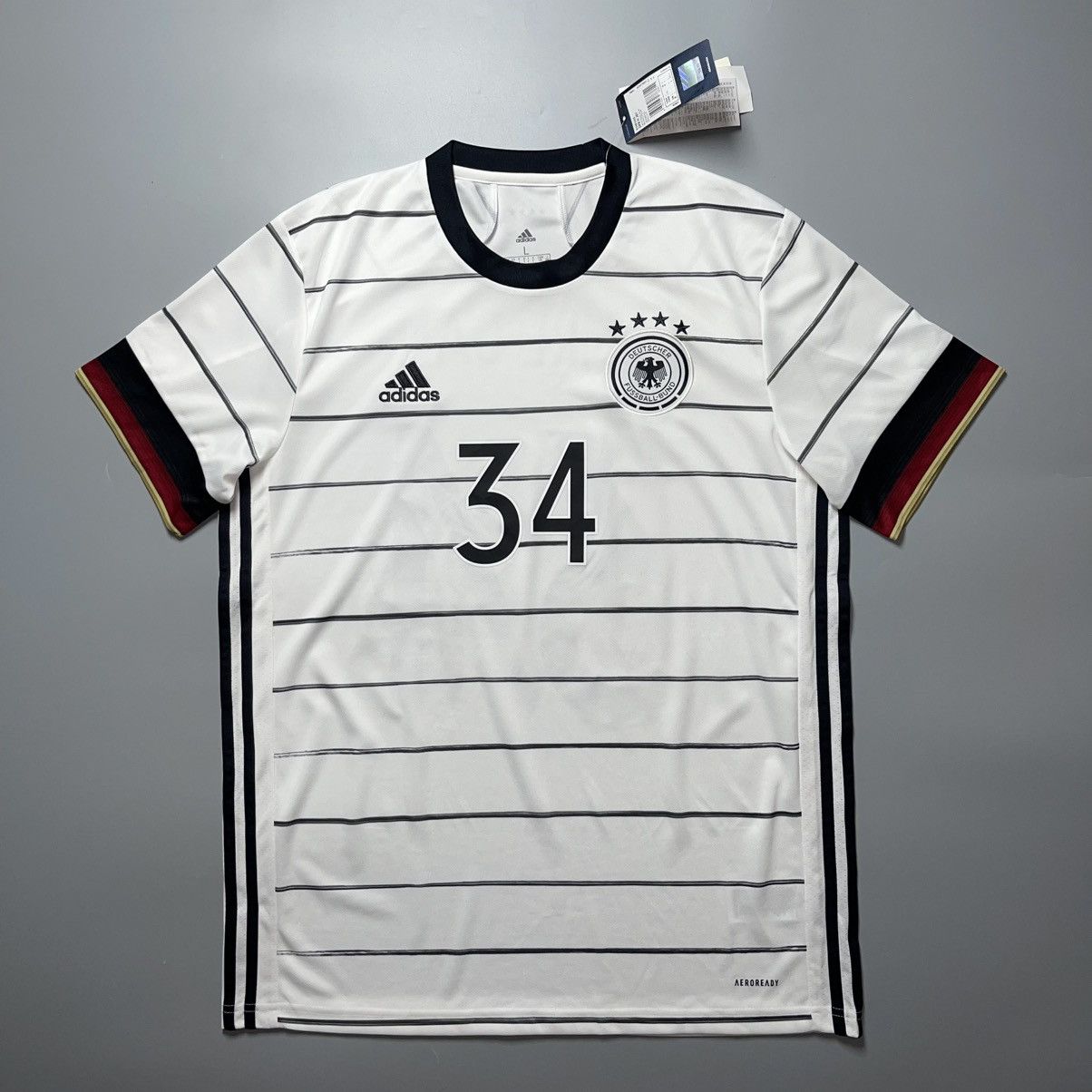Adidas GERMANY ADIDAS 2020 EURO FOOTBALL HOME JERSEY #34 EMRE CAN Size US L / EU 52-54 / 3 - 2 Thumbnail