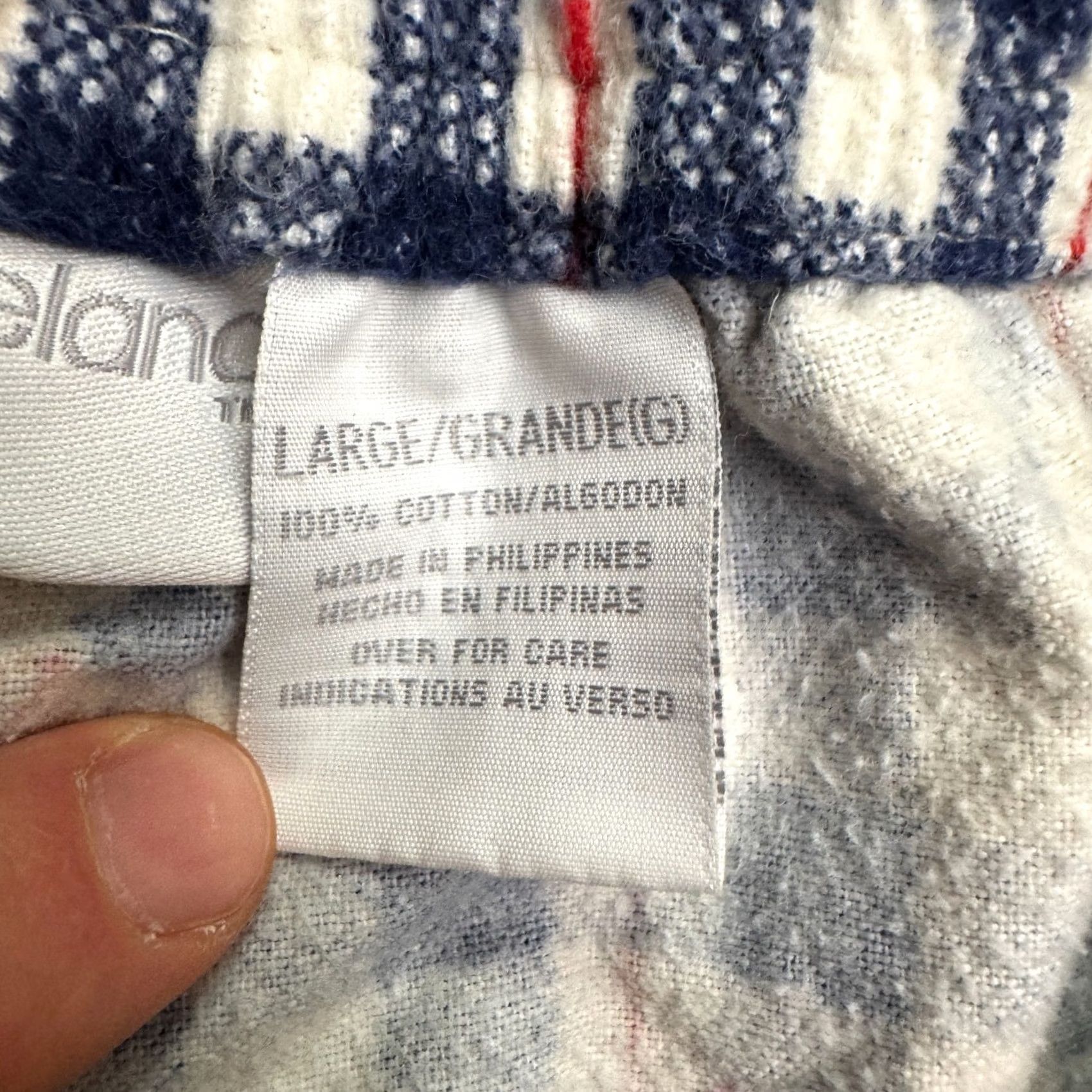 Vintage VINTAGE Kathy Ireland Sleep Shorts Shirt Women L Blue 90s Flannel Pajama Shorts Size 36" / US 14 / IT 50 - 5 Thumbnail