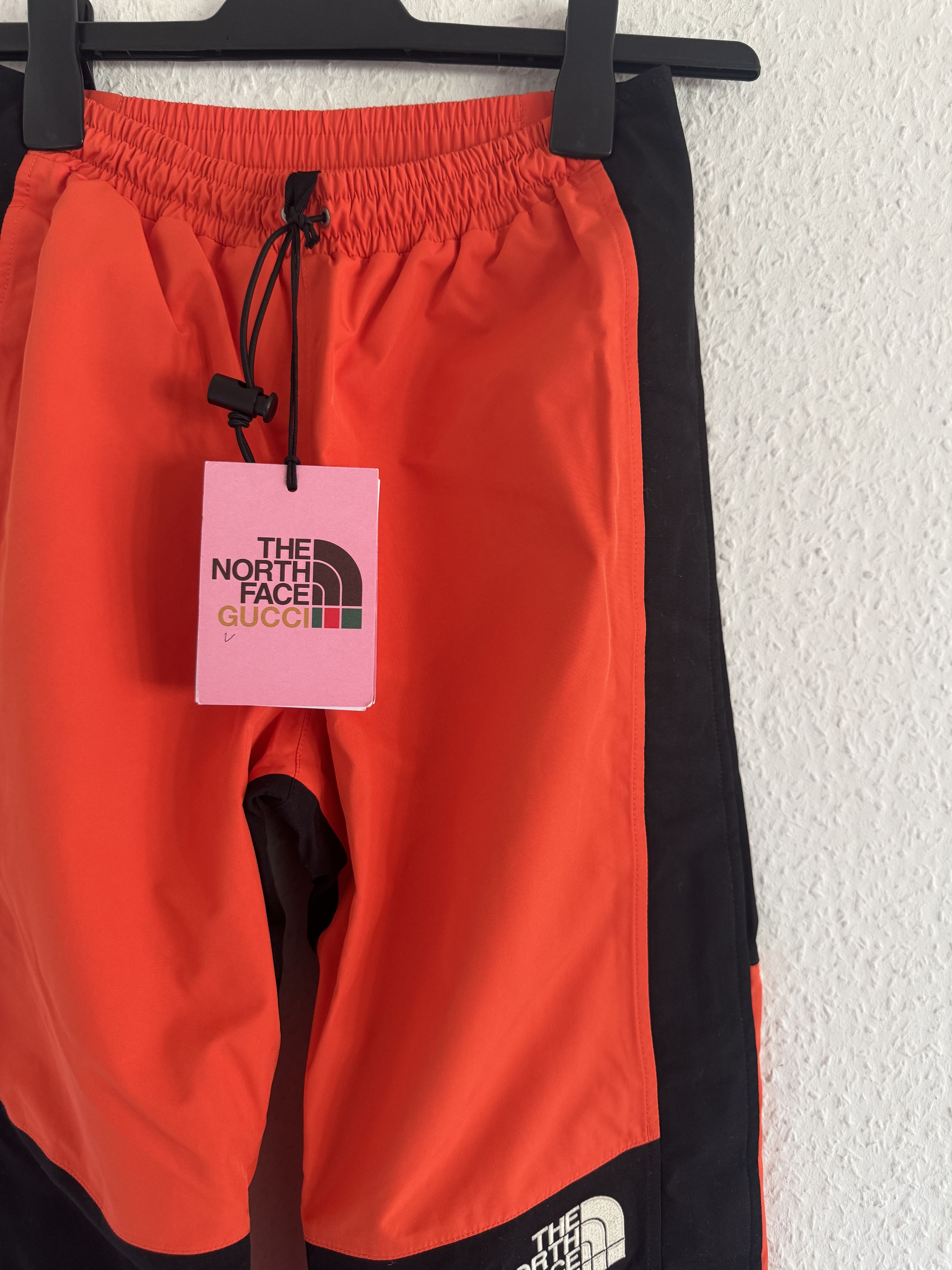Gucci × The North Face Nylon Track Pants Orange/Black Size US 27 - 4 Thumbnail