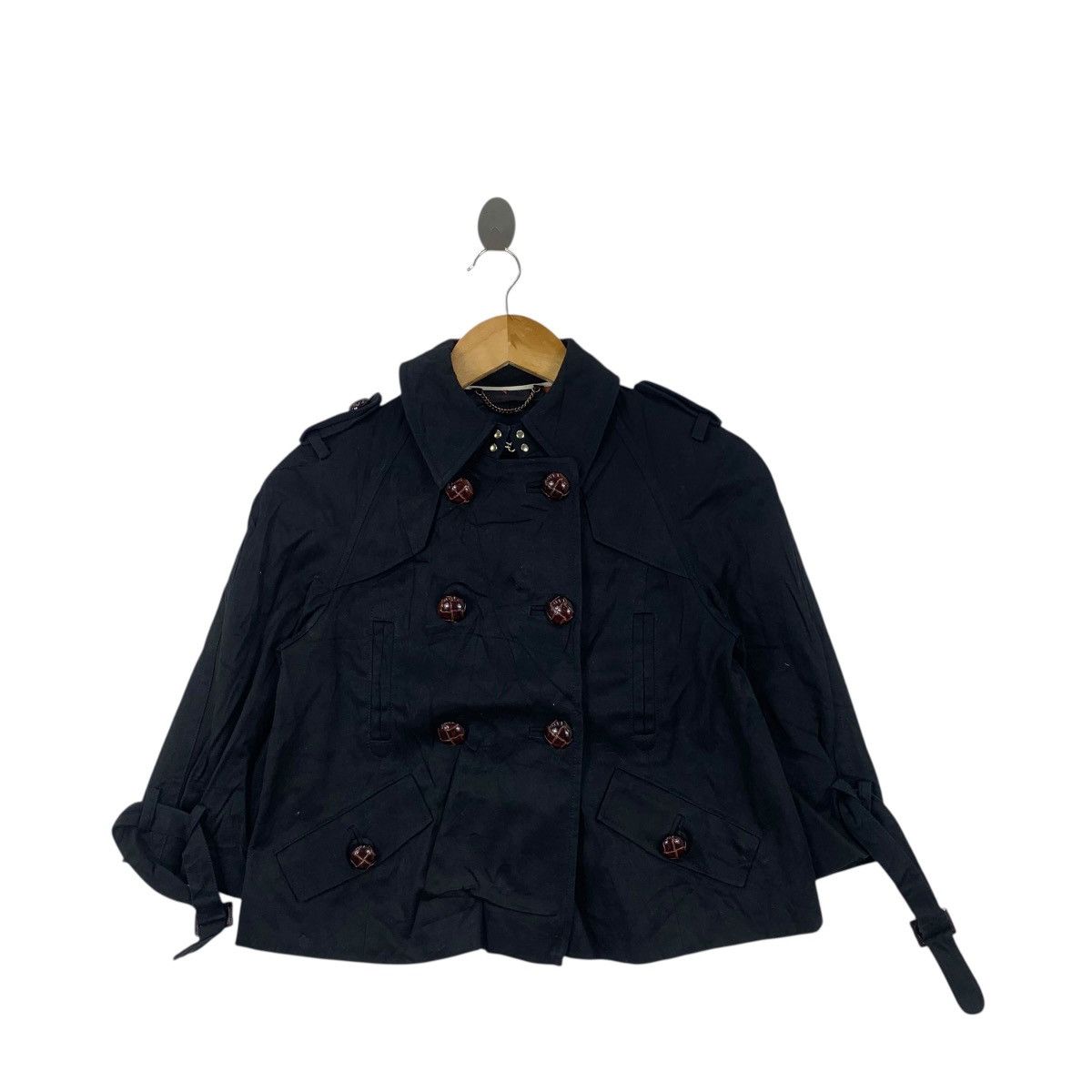 Banana Republic Vintage BANANA REPUBLIC AOP Lining Peacoat Pea Coat Jacket Size XS / US 0-2 / IT 36-38 - 3 Thumbnail