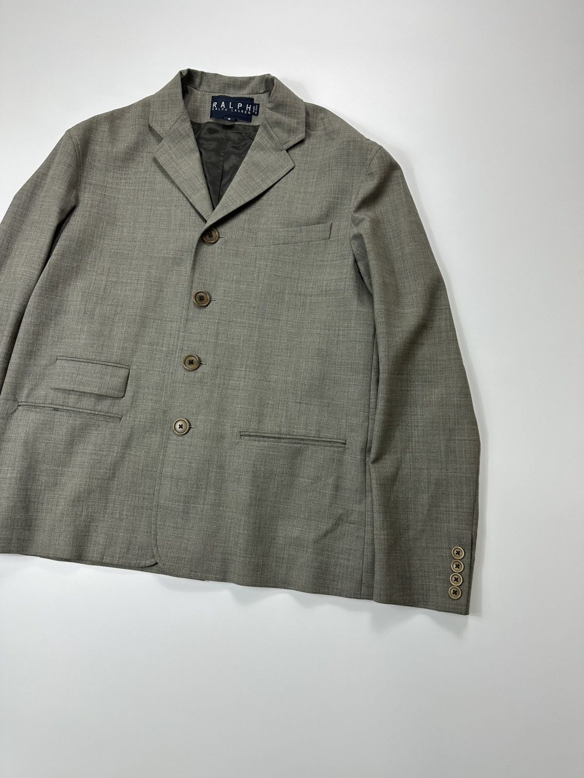 Polo Ralph Lauren Polo Ralph Lauren Wool Blazer Men's Gray Made In Italy Size 46R - 3 Thumbnail