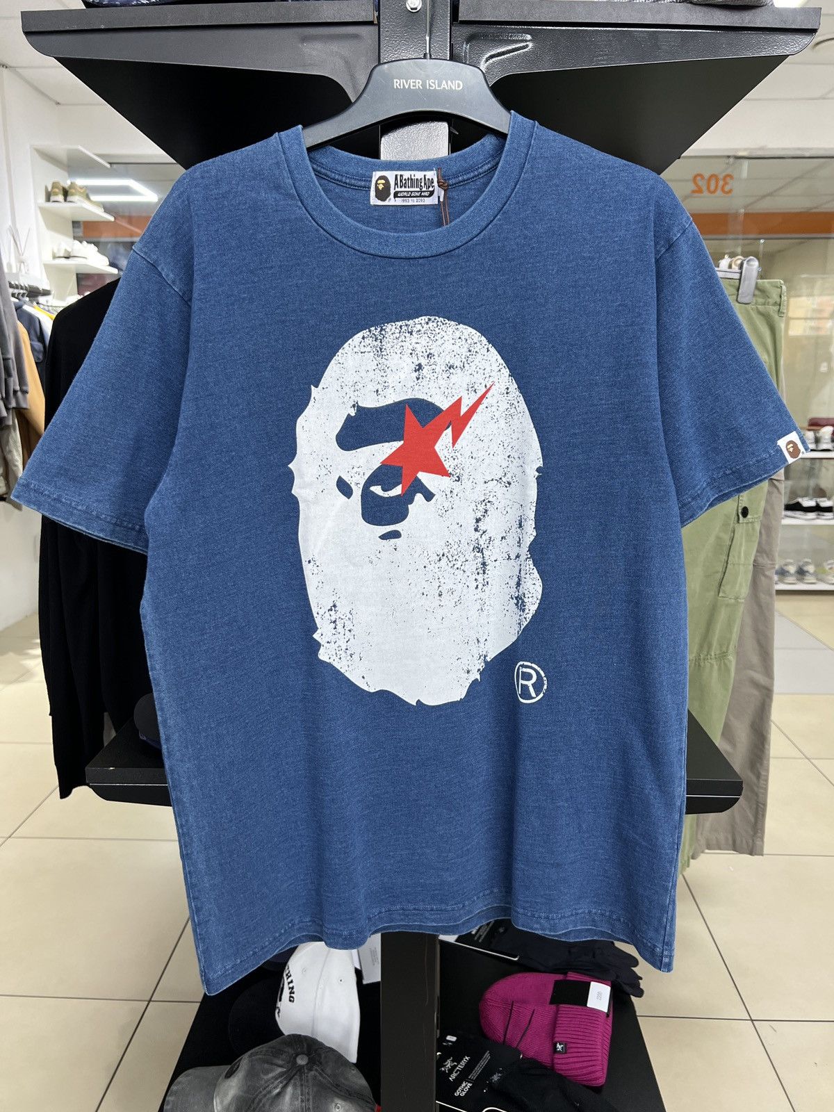 Bape BAPE APE HEAD BAPE STA INDIGO TEE Size US L / EU 52-54 / 3 - 1 Thumbnail
