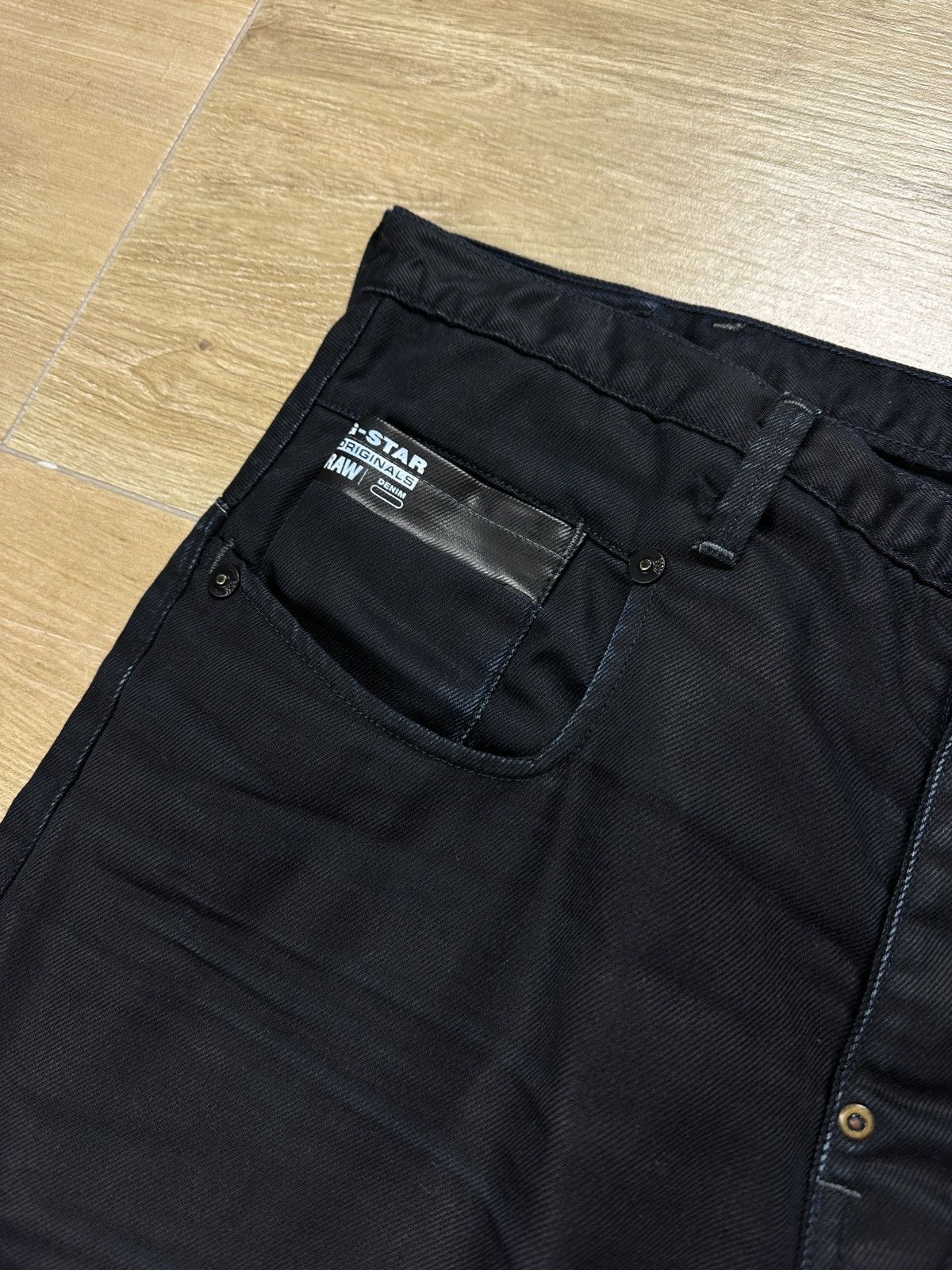 G-Star × Vintage Vintage Y2K G-Star Raw Waxed Denim Pants Size US 30 / EU 46 - 9 Thumbnail