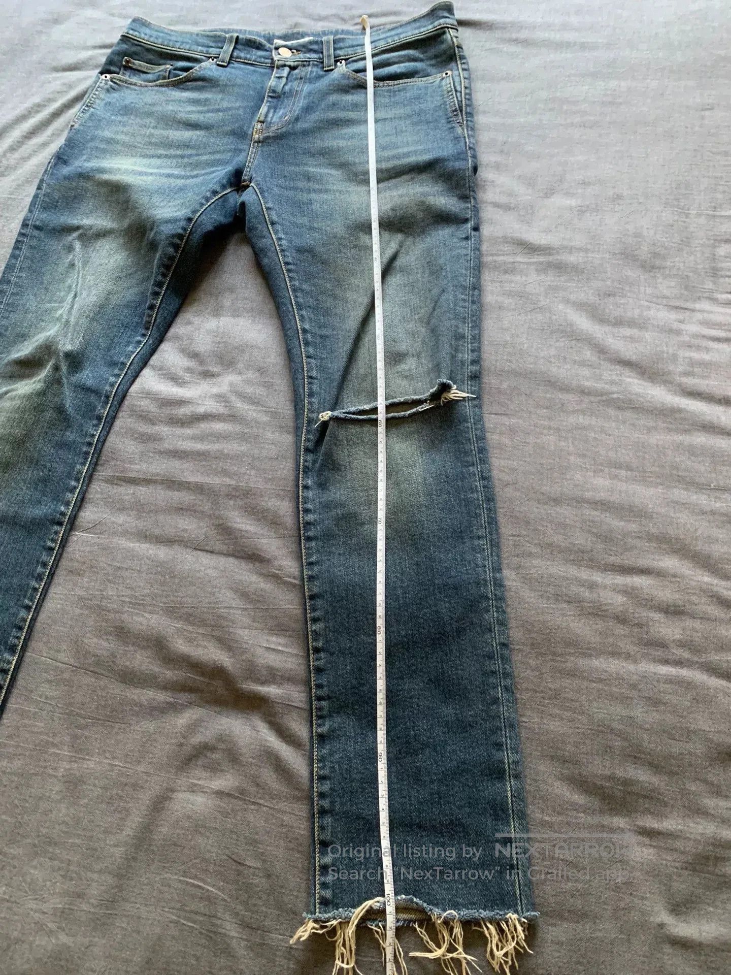 Saint Laurent Paris Saint Laurent SLP Washed Fringe Jeans. Size US 32 / EU 48 - 8 Thumbnail