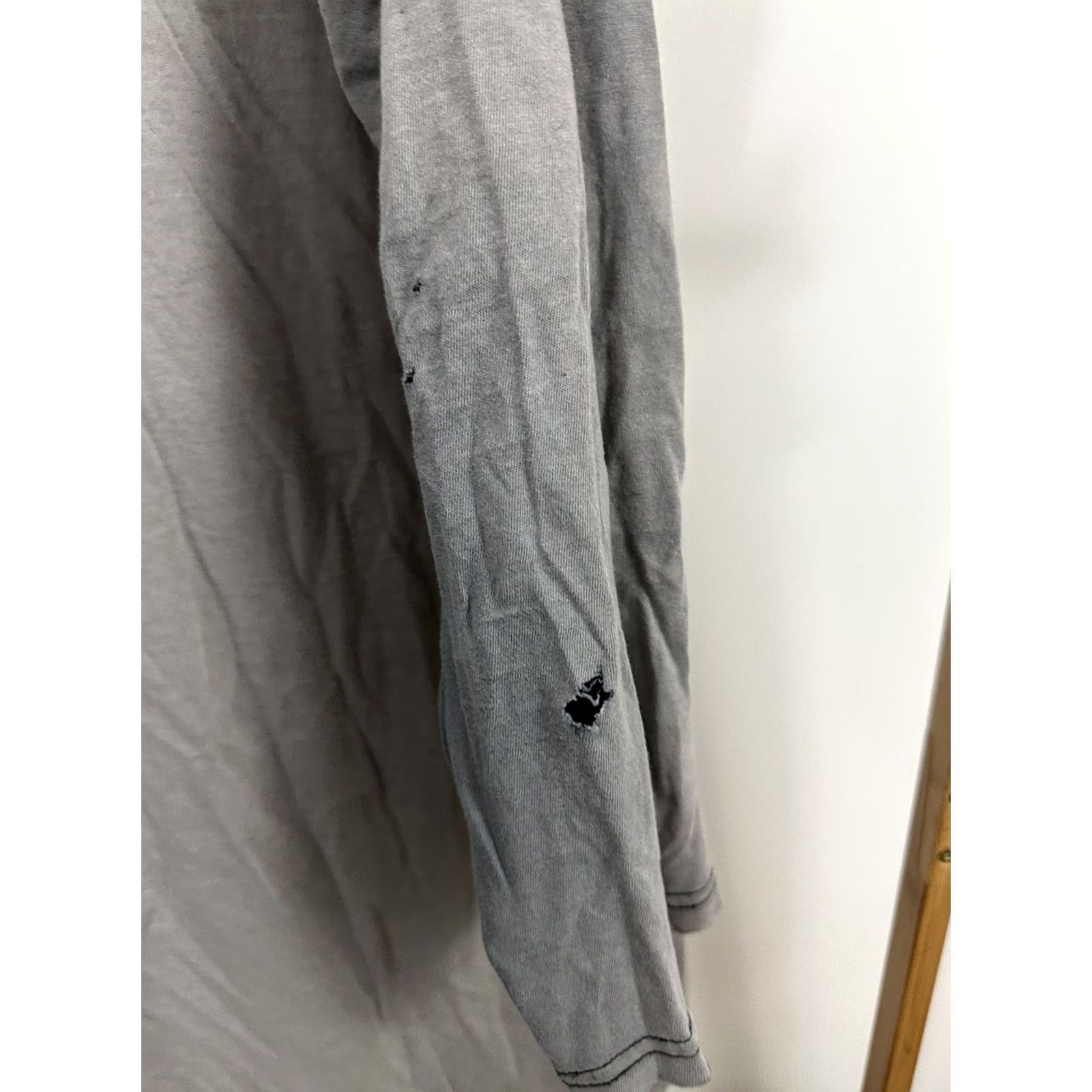 Weatherproof VTG Weatherproof T-Shirt Mens L Gray/Navy Distressed Grunge WIP Workwear Thrashed Cotton Shirt Size US L / EU 52-54 / 3 - 7 Thumbnail