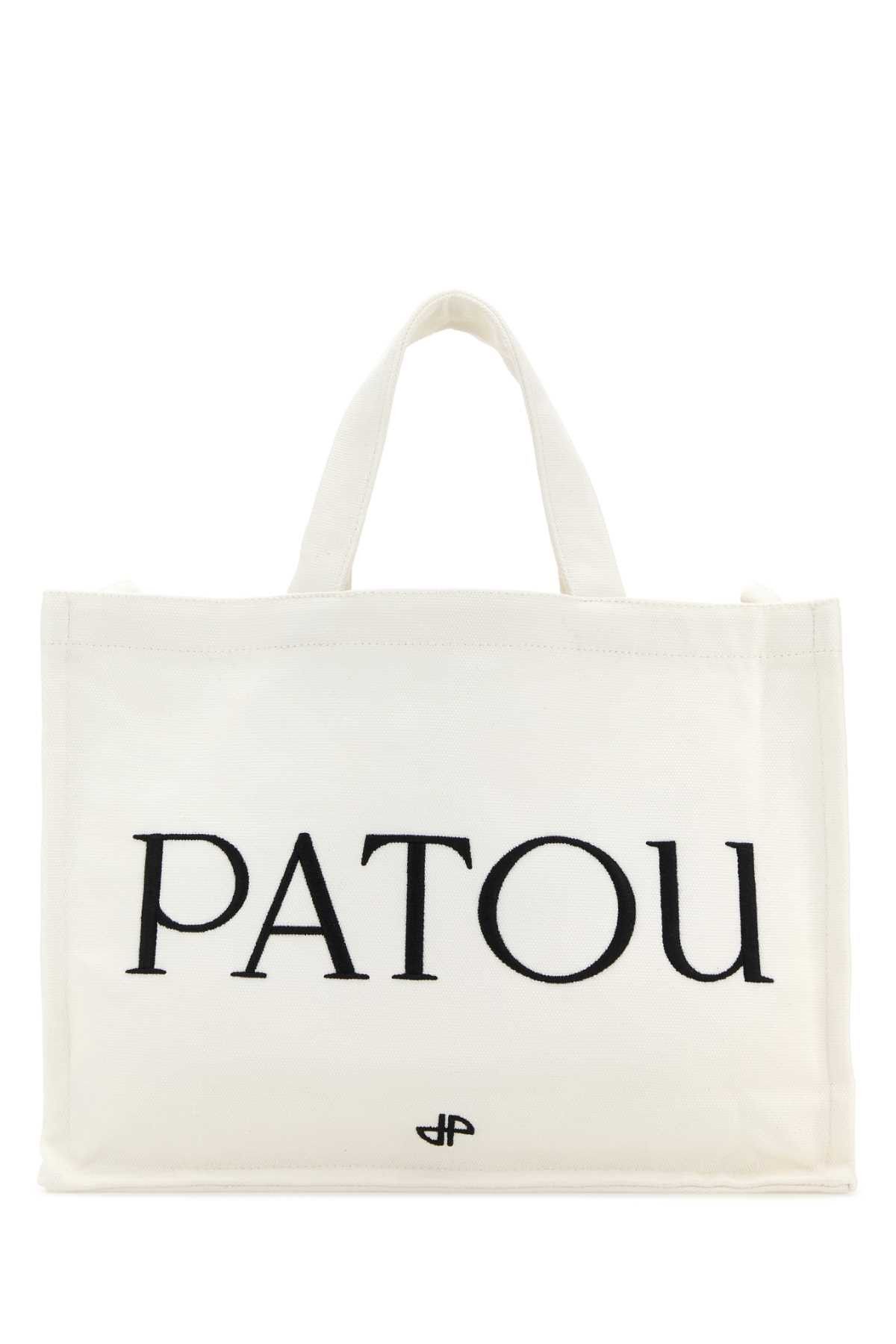 Patou White Canvas Shopping Bag Size ONE SIZE - 1 Thumbnail