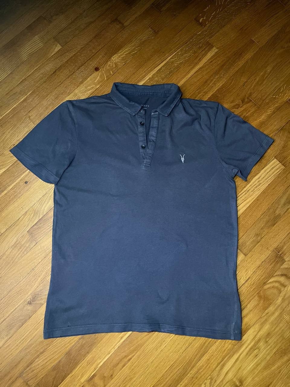 Allsaints Allsaints grey polo basic logo tee Size US S / EU 44-46 / 1 - 1 Thumbnail