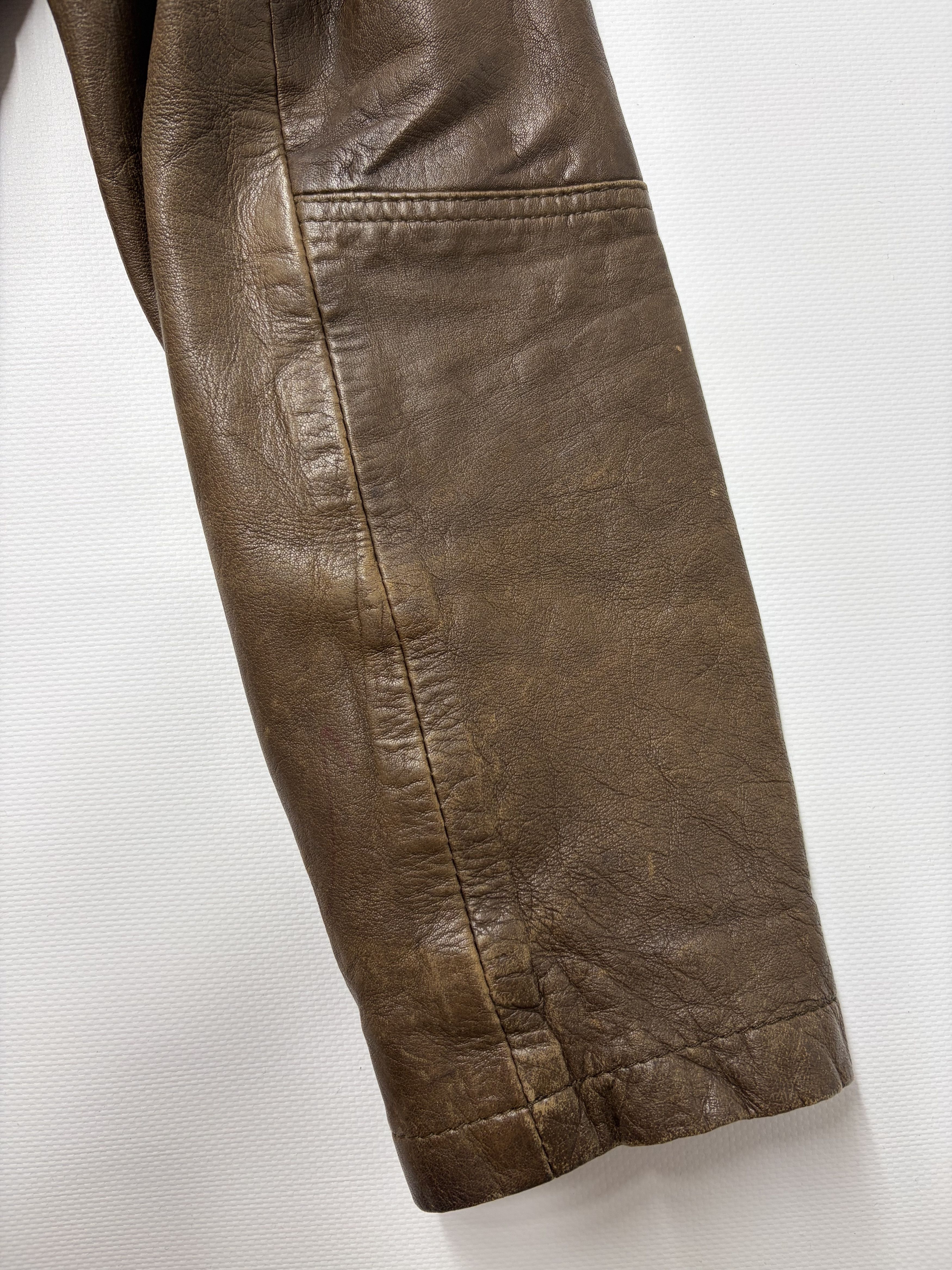 Vintage Vintage Crop Leather Women's Jacket Size M / US 6-8 / IT 42-44 - 5 Thumbnail