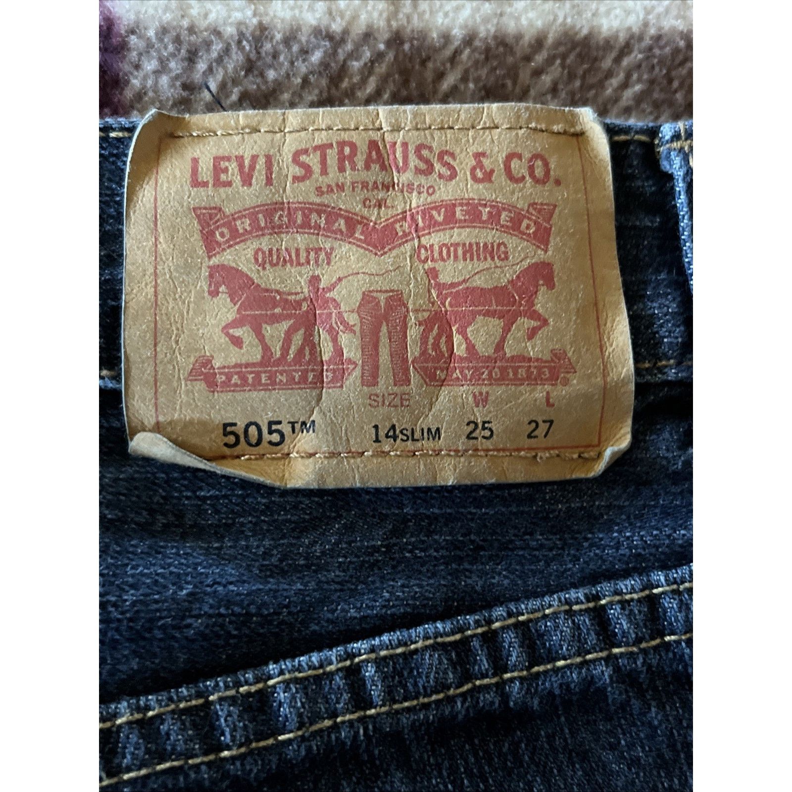 Levi's Levi's 505 Regular Straight Leg 14 Slim 26x26 Med Wash Blue Size US 26 / EU 42 - 13 Thumbnail