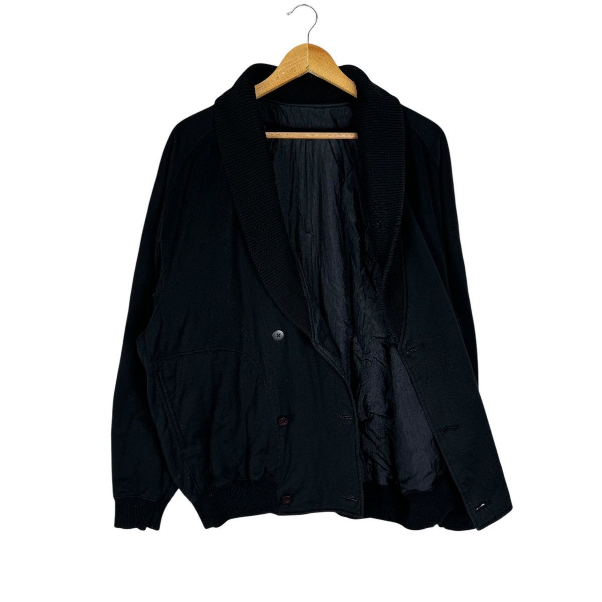 Issey Miyake 🔥MASTERPIECE!! 80s ISSEY MIYAKE SHAWL COLLAR STAFF JACKET Size US S / EU 44-46 / 1 - 7 Thumbnail