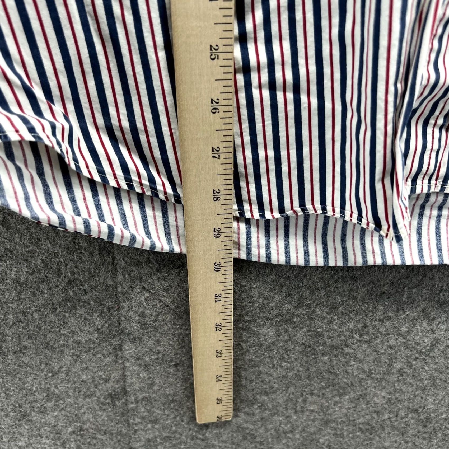 Tommy Hilfiger VINTAGE Tommy Hilfiger Shirt Men Large White Red Blue Striped Casual Button Down 90s Mens Size US L / EU 52-54 / 3 - 6 Thumbnail