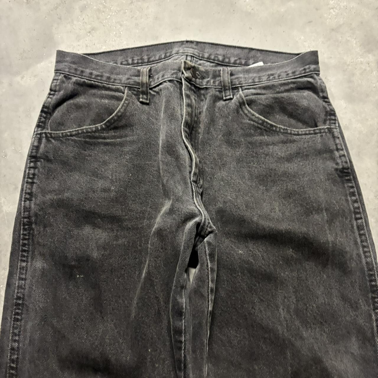 Japanese Brand × Vintage Crazy Vintage Y2K/2000s Faded Black Grunge Denim Jeans! Size US 32 / EU 48 - 5 Thumbnail