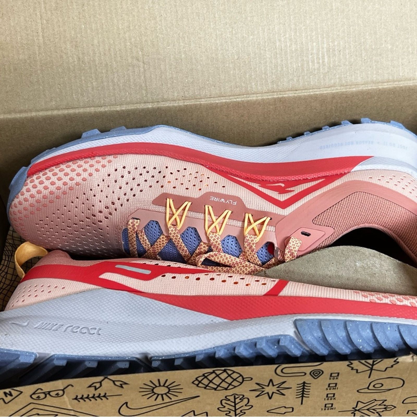 Nike Nike React Pegasus Trail 4 Shoes Arctic Orange/Amber SZ 9.5 Size US 9.5 / IT 39.5 - 10 Thumbnail