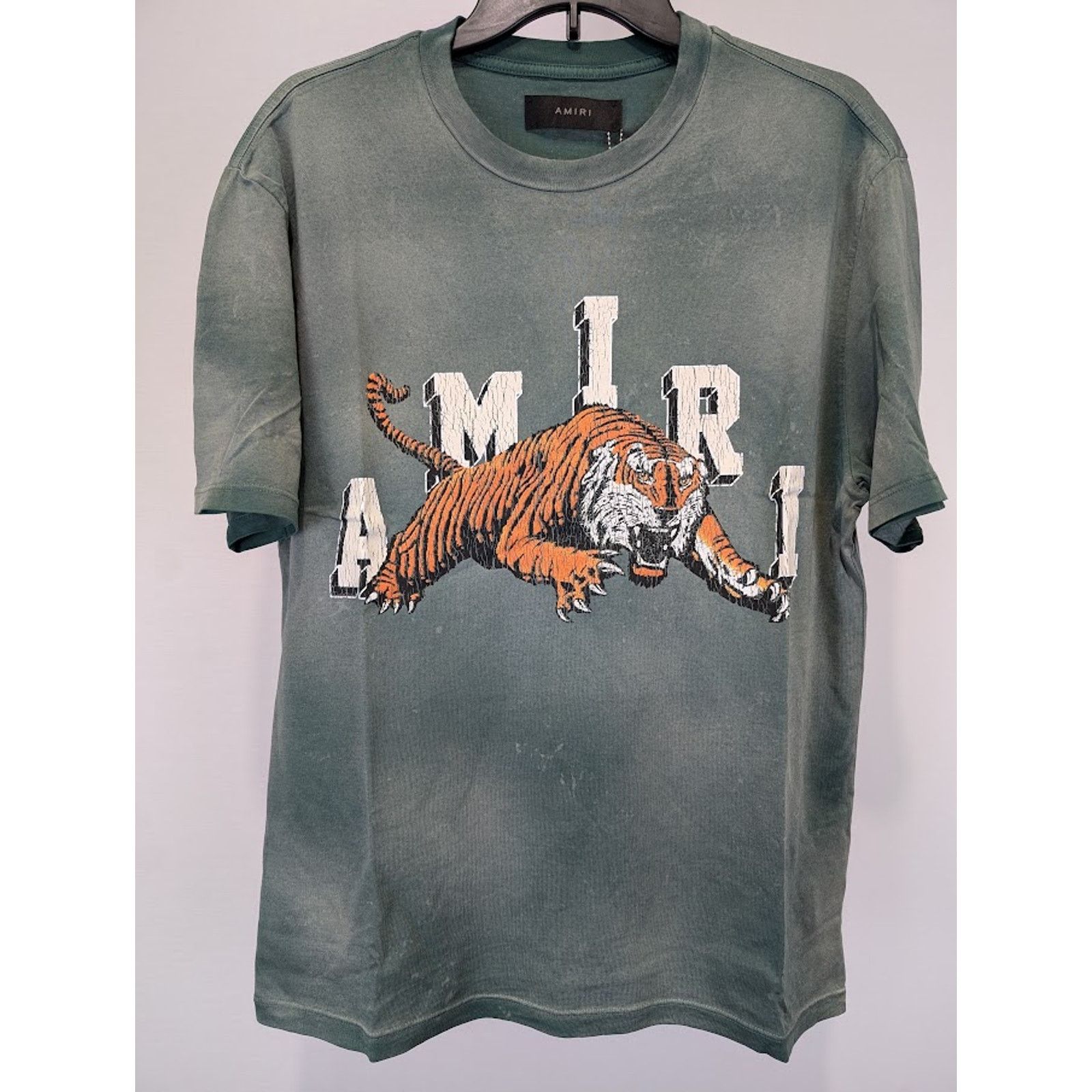 Amiri o1rshd1 Q:2 / Vintage Tiger Tee T-shirt in Green Size US S / EU 44-46 / 1 - 3 Thumbnail