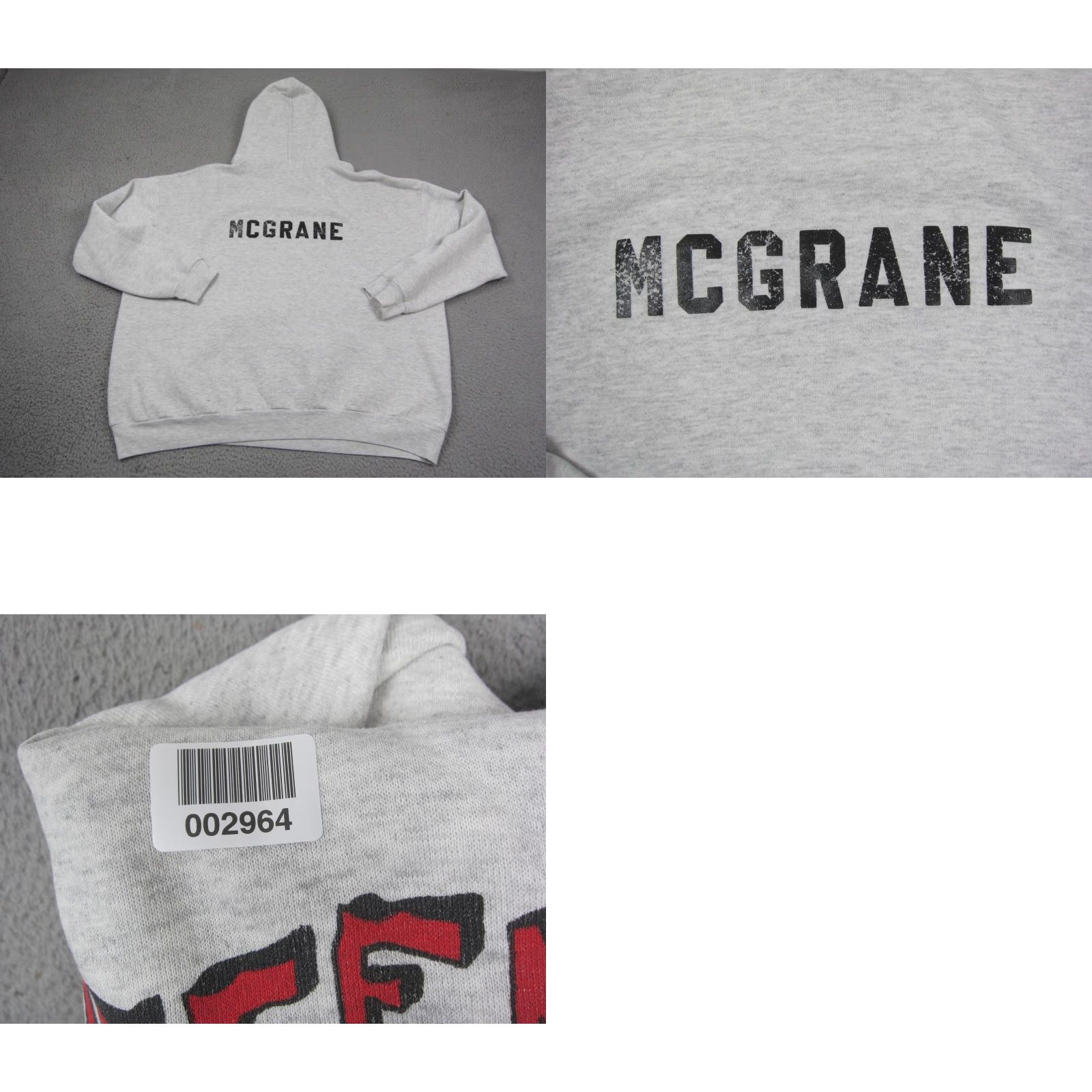 Lee VINTAGE LEE Hoodie Mens 2XL Gray Defenders 5th Plt McGrane Sweatshirt USA Made Regular Pullover Hooded 90s Shirt Size US XXL / EU 58 / 5 - 8 Thumbnail