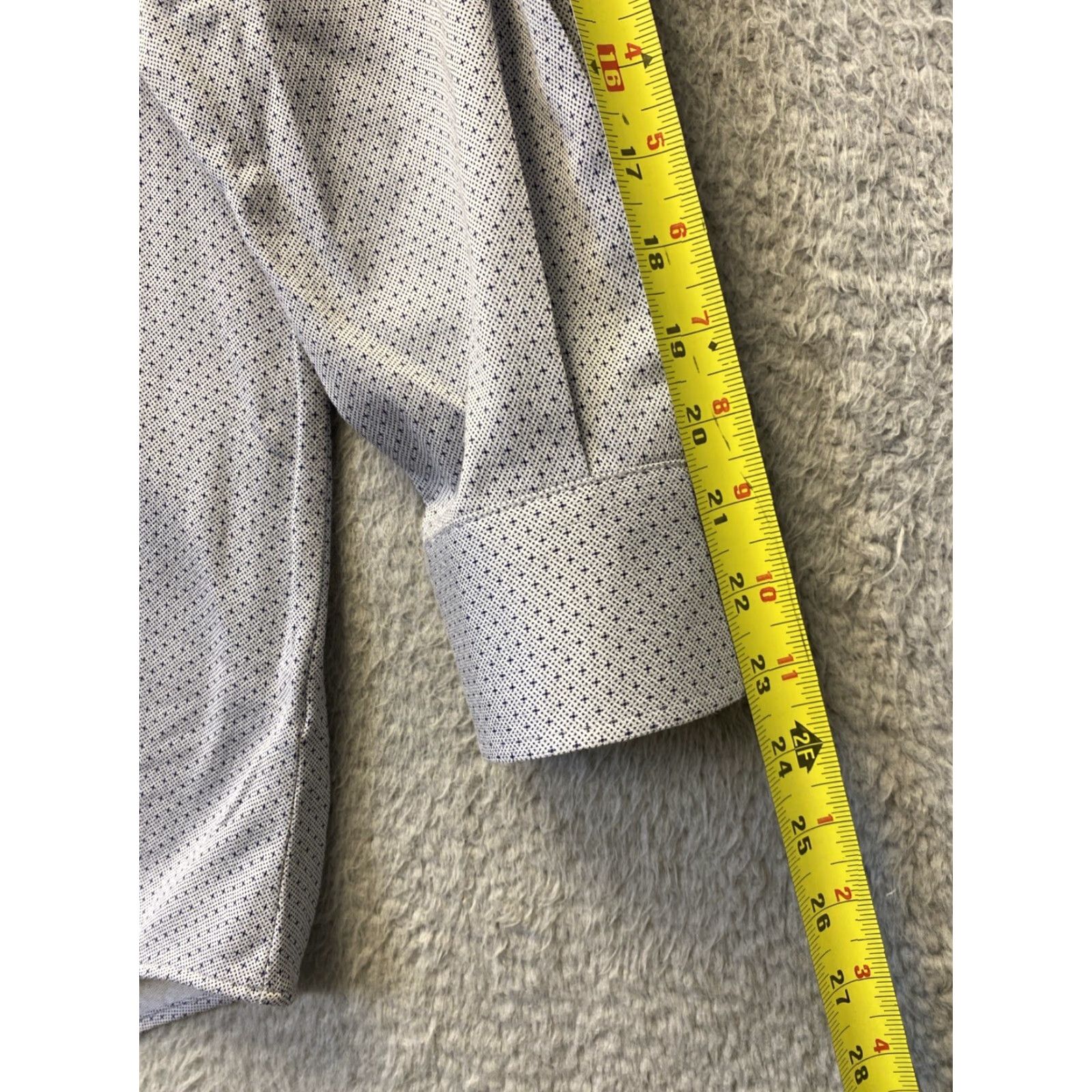 Peter Millar PETER MILLAR Comfort Stretch Long Sleeve Button Down Shirt XL Gray Geometric Mens Size US XL / EU 56 / 4 - 6 Thumbnail