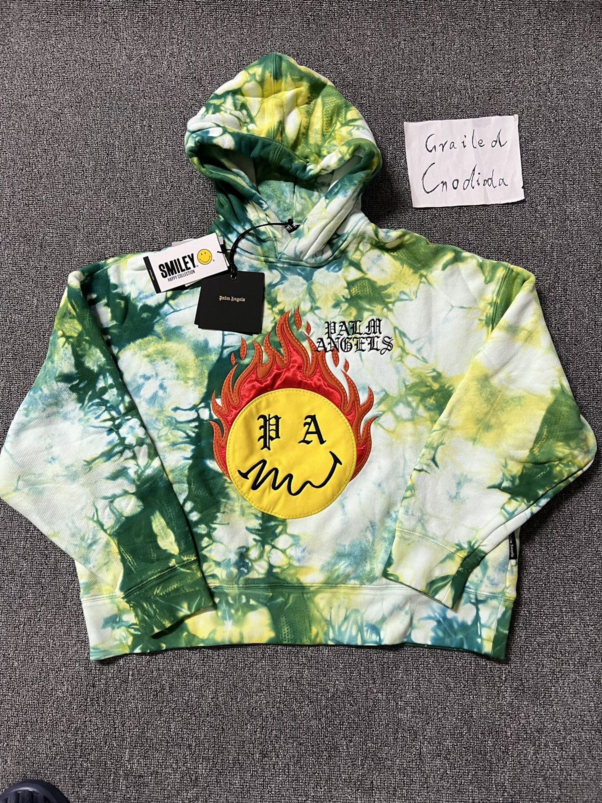 Palm Angels 「retail💲1190」Brand new palm angels x smiley burning hoodie Size US XL / EU 56 / 4 - 1 Thumbnail