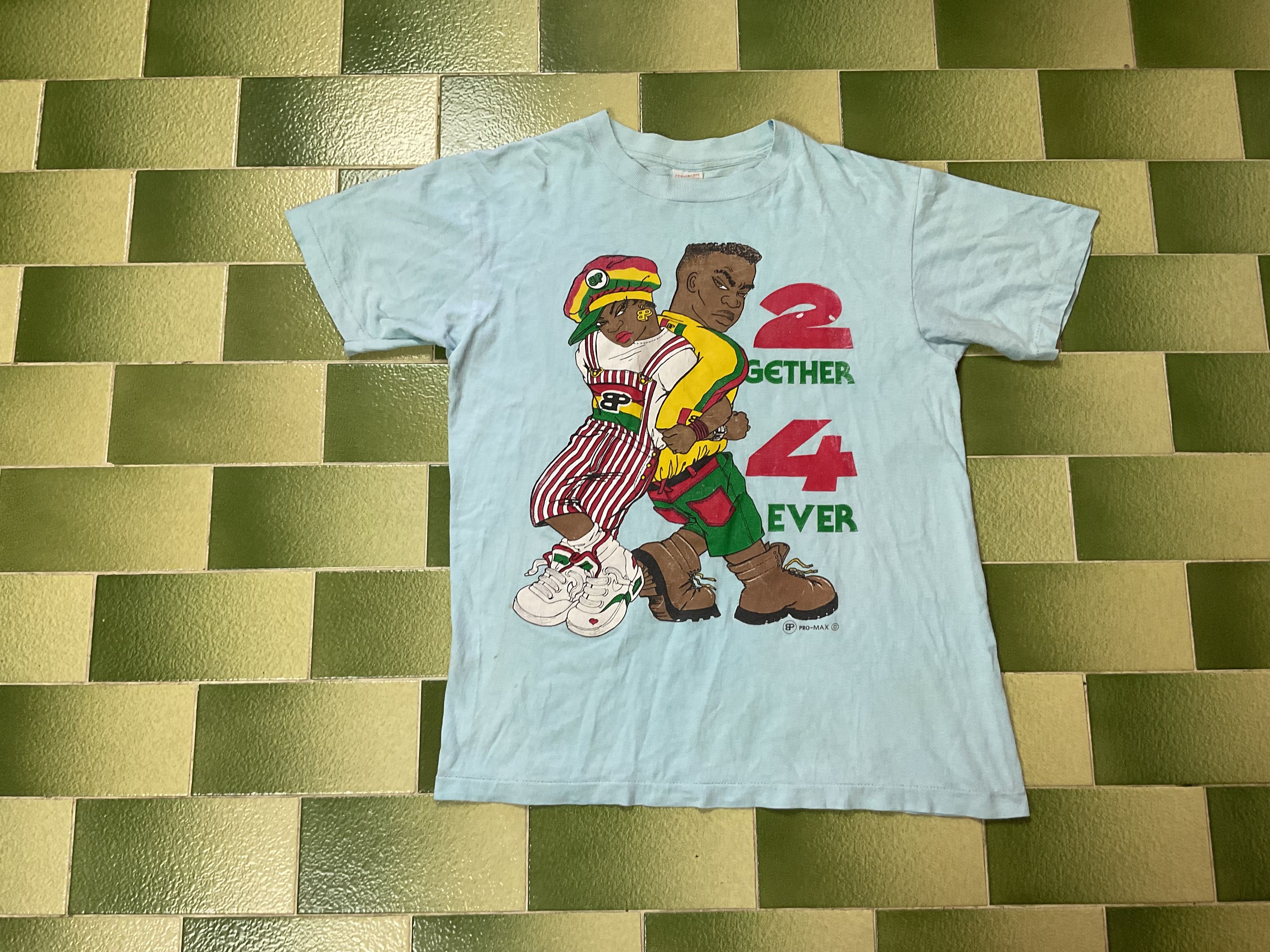 Rap Tees Vintage 90s 2GETHER 4EVER Black Power Hip Hop Rap T-Shirt Size US M / EU 48-50 / 2 - 1 Thumbnail