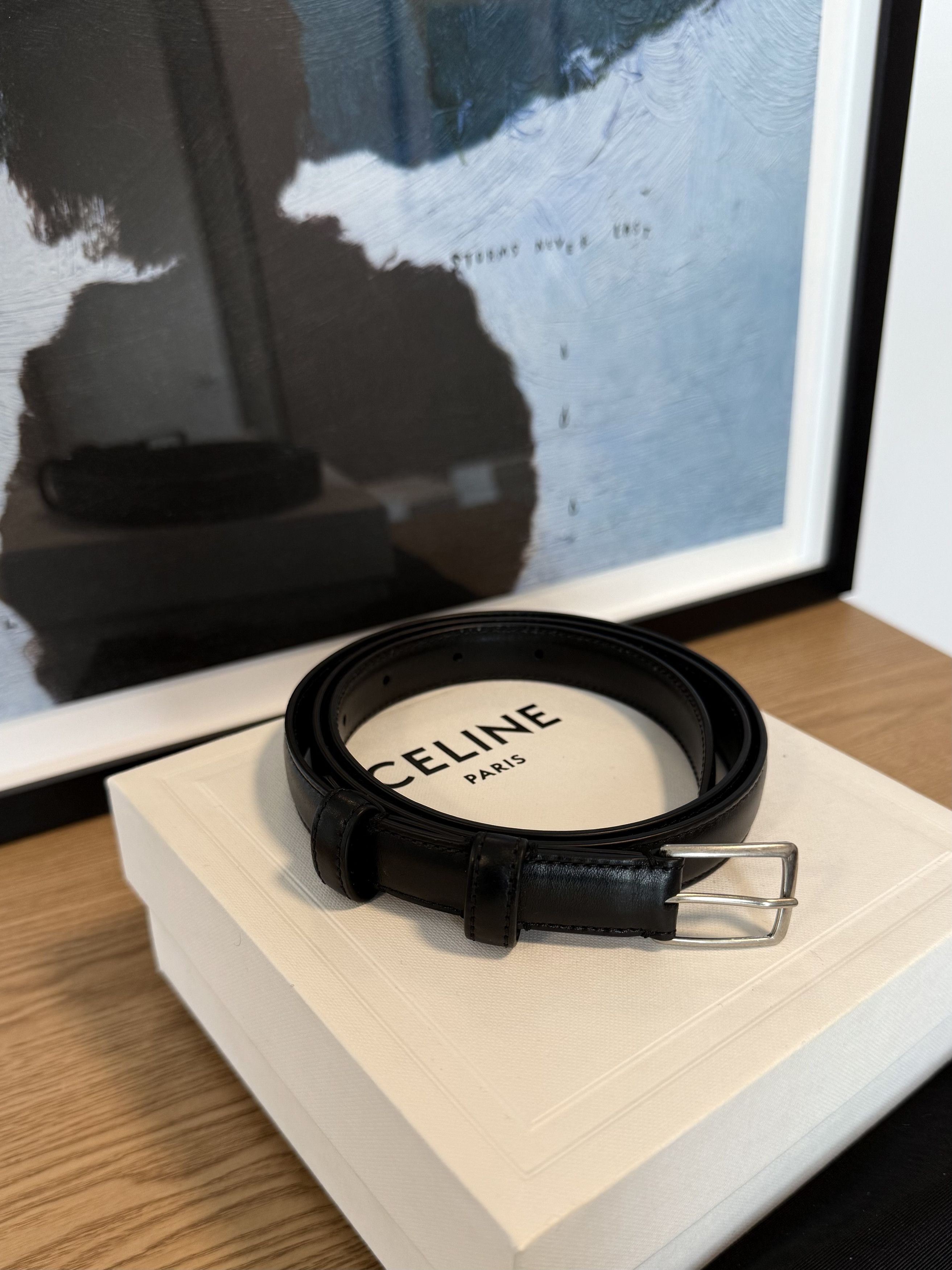 Celine CELINE BC-03 25MM BELT IN TAURILLON LEATHER - 85 Size ONE SIZE - 2 Thumbnail