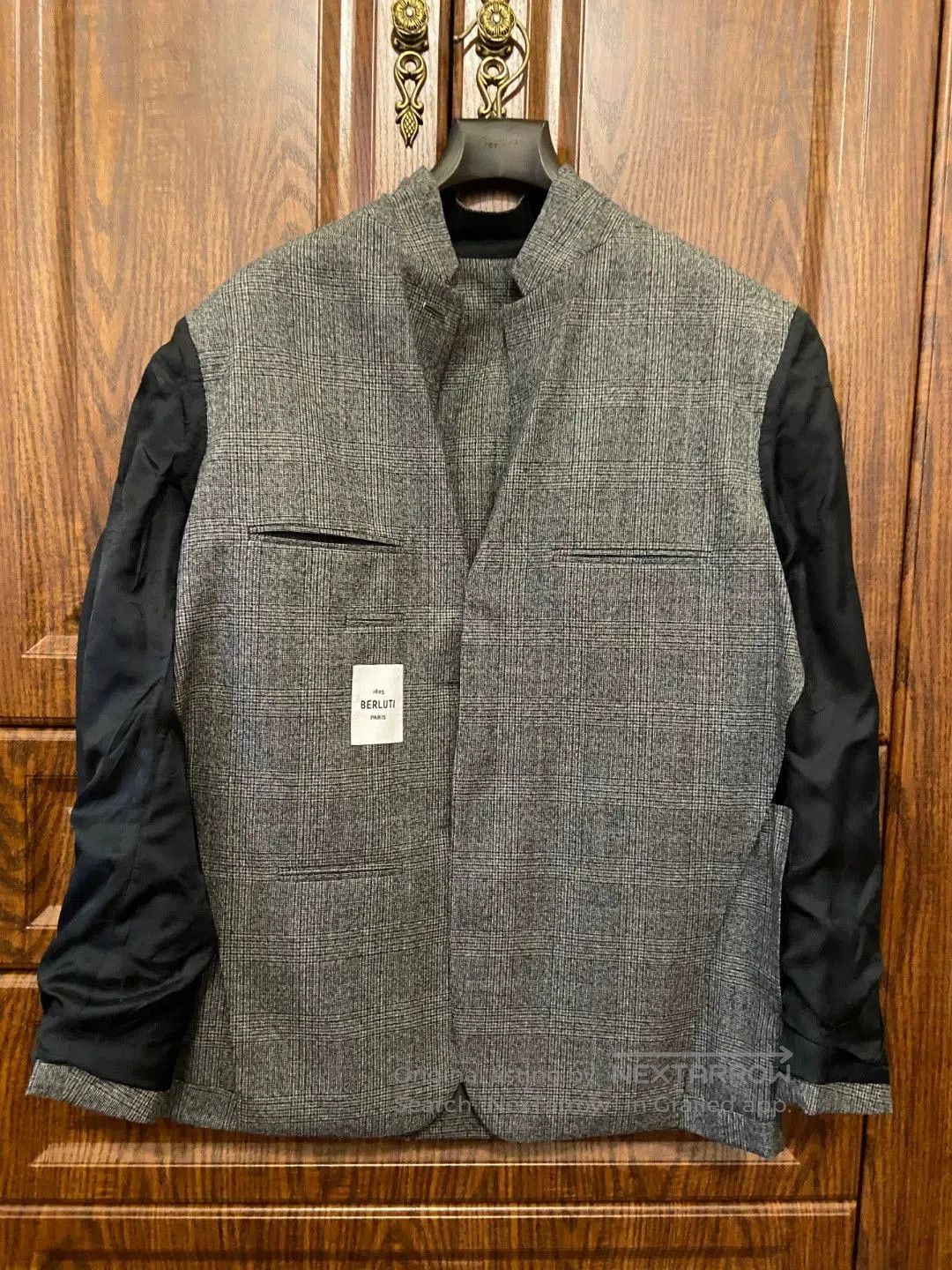 Berluti Berluti Gray Check Slim Wool Suit. Size US L / EU 52-54 / 3 - 3 Thumbnail