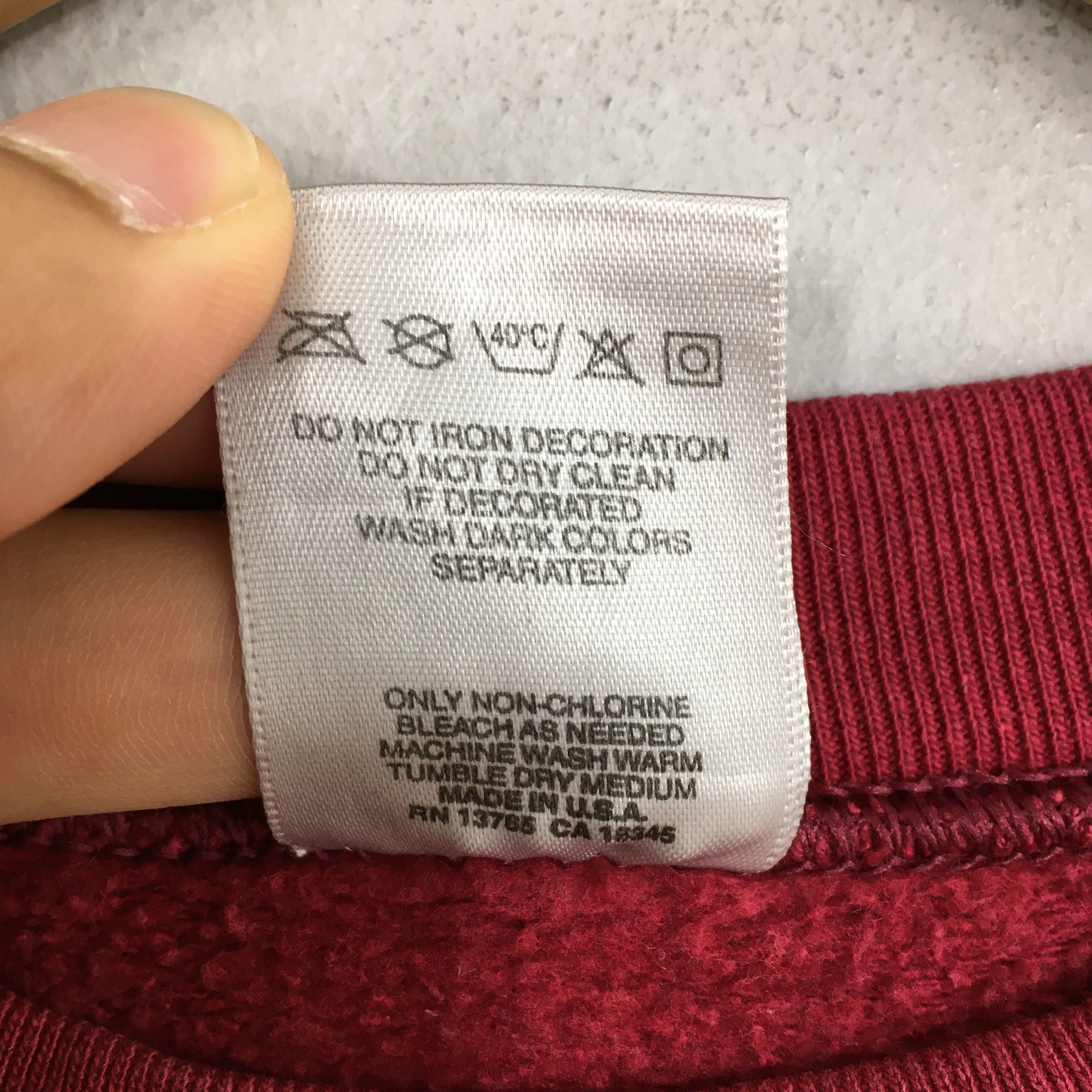 Fruit Of The Loom Vintage Frankenmuth Michigan Red Sweatshirt XLarge Size US XL / EU 56 / 4 - 4 Thumbnail