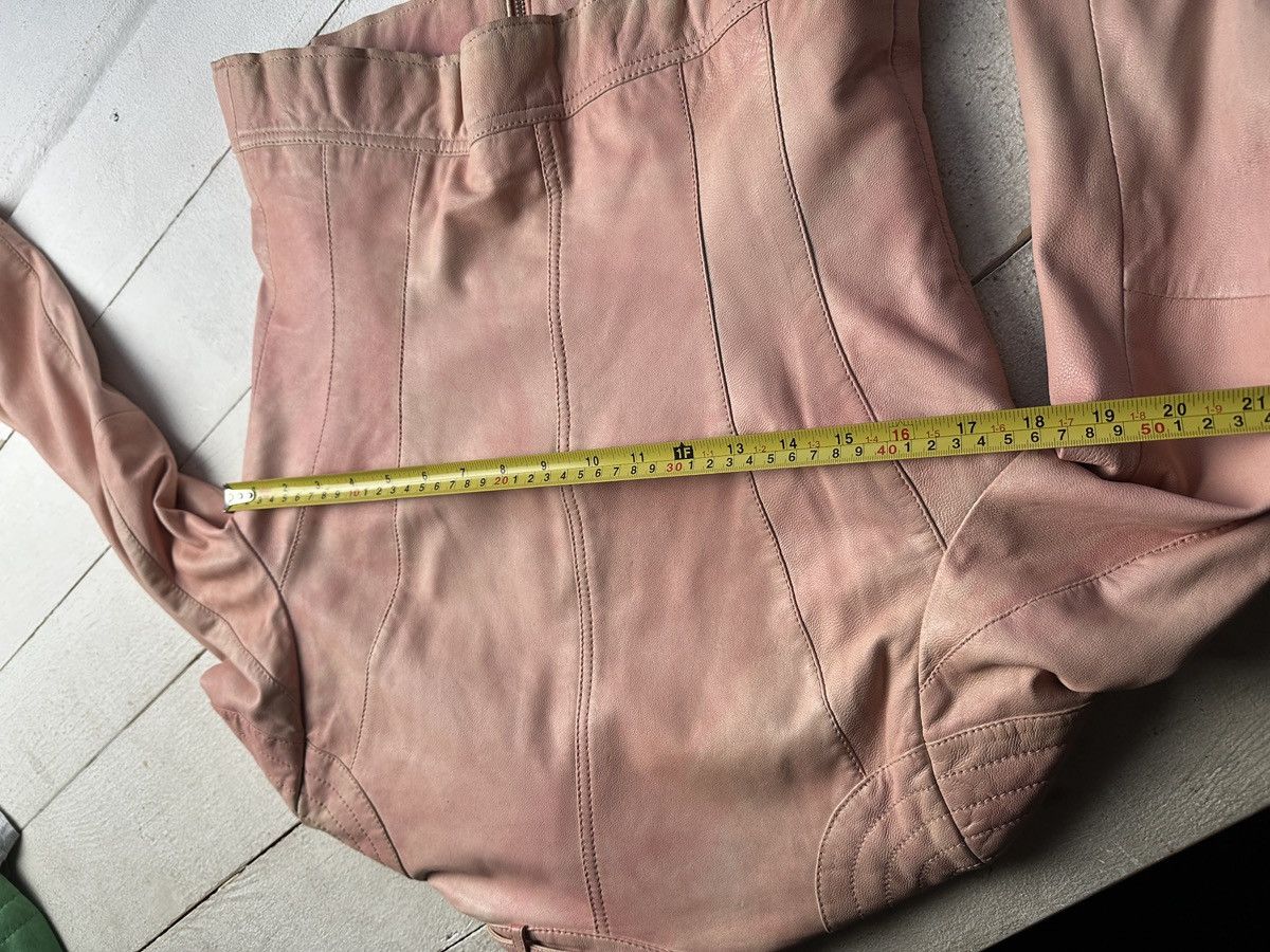 Other 🚨Y2K RICK OWENS TYPE DIRTY SLIM FIT ZIP LEATHER JACKET Size XS / US 0-2 / IT 36-38 - 22 Thumbnail