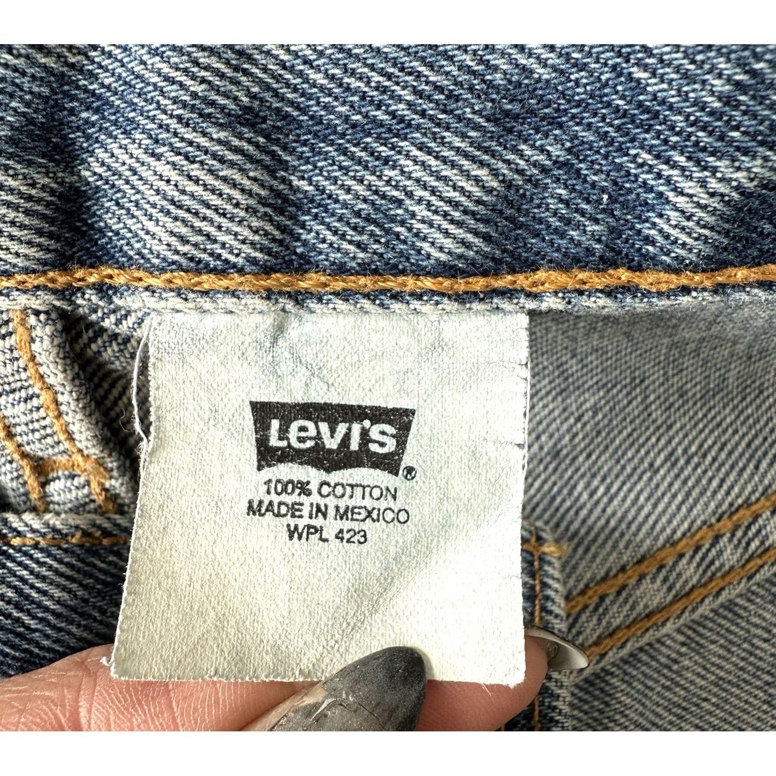 Levi's Levi's 501 Jeans Mens Regular Fit 40x29.5 Denim Blue Button Fly Vintage 90s Style City Hip Hop Logo Size US 40 / EU 56 - 5 Thumbnail