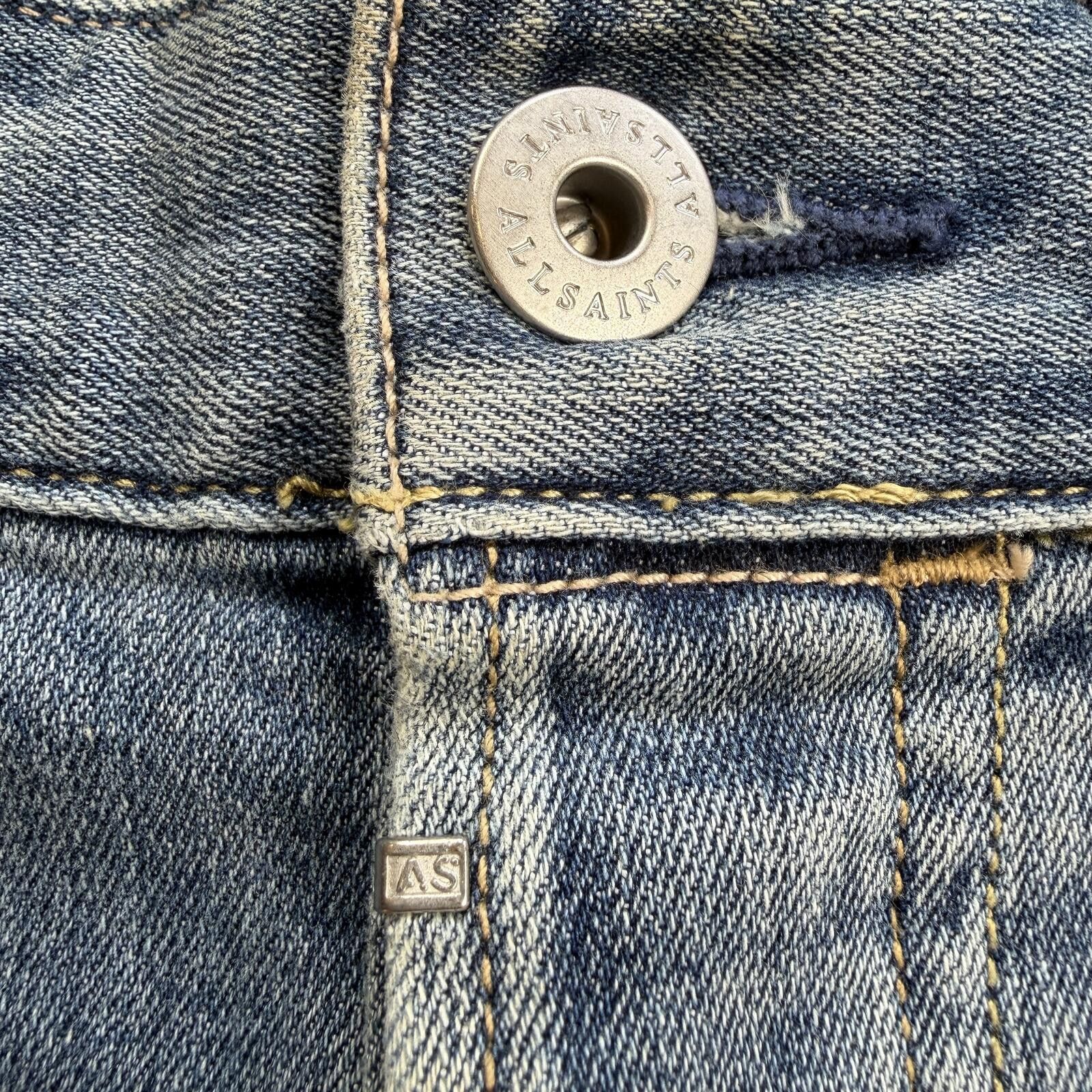 Allsaints AllSaints Cigarette Jeans Light Wash Slim Straight 30x32 Size US 30 / EU 46 - 7 Thumbnail